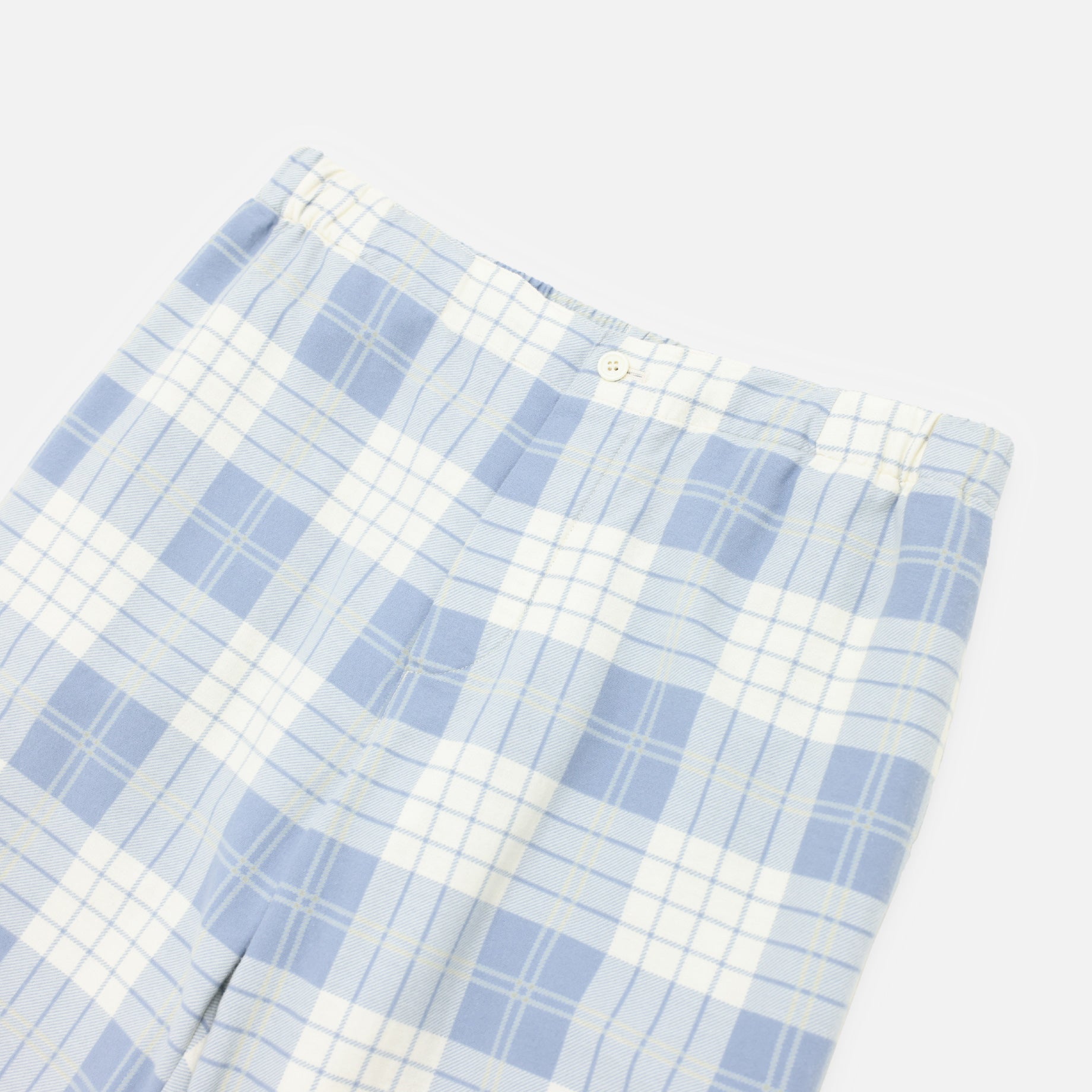 CHECK PANTS (IVORY × LIGHT BLUE)