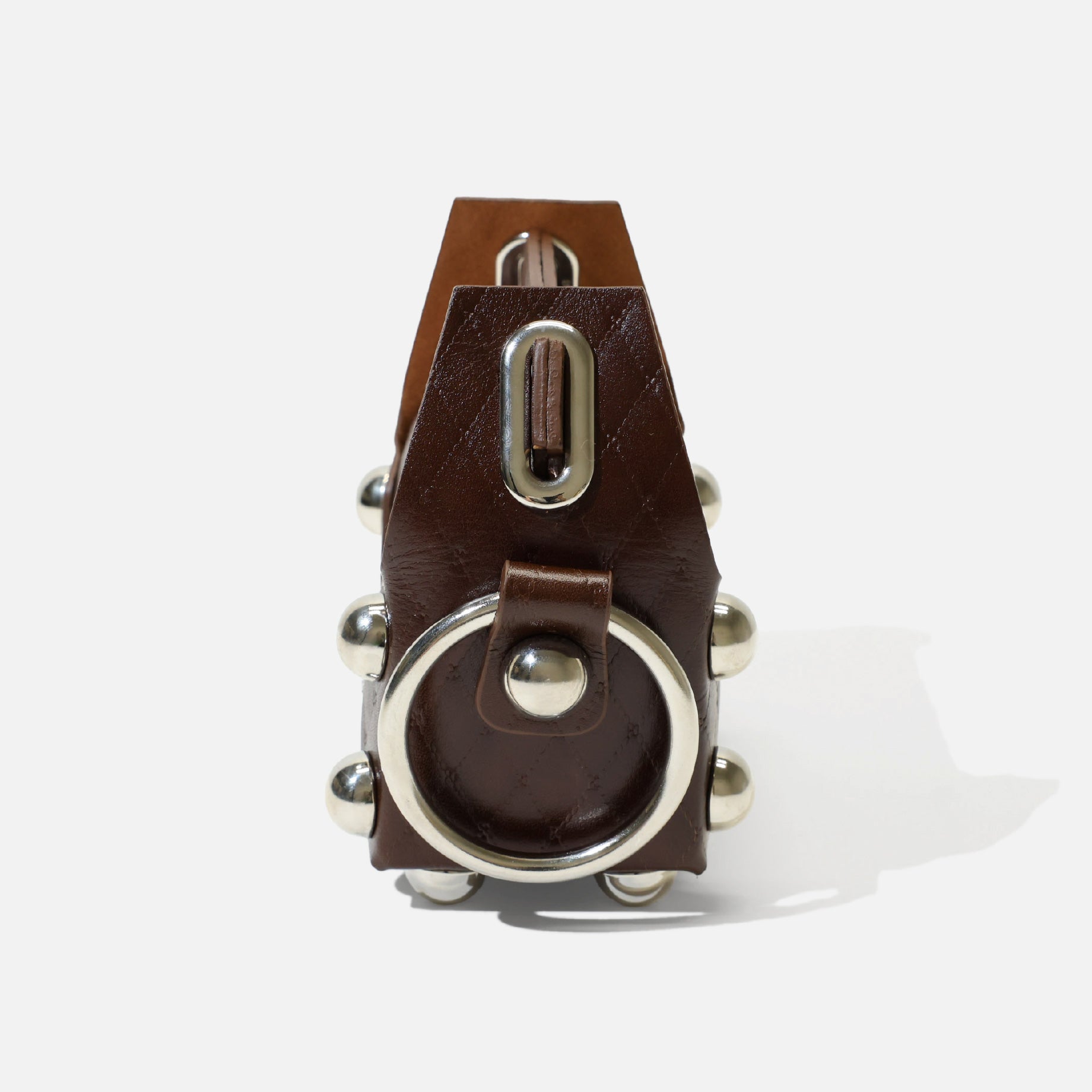 LEATHER CAKE BAG PETIT(BROWN)