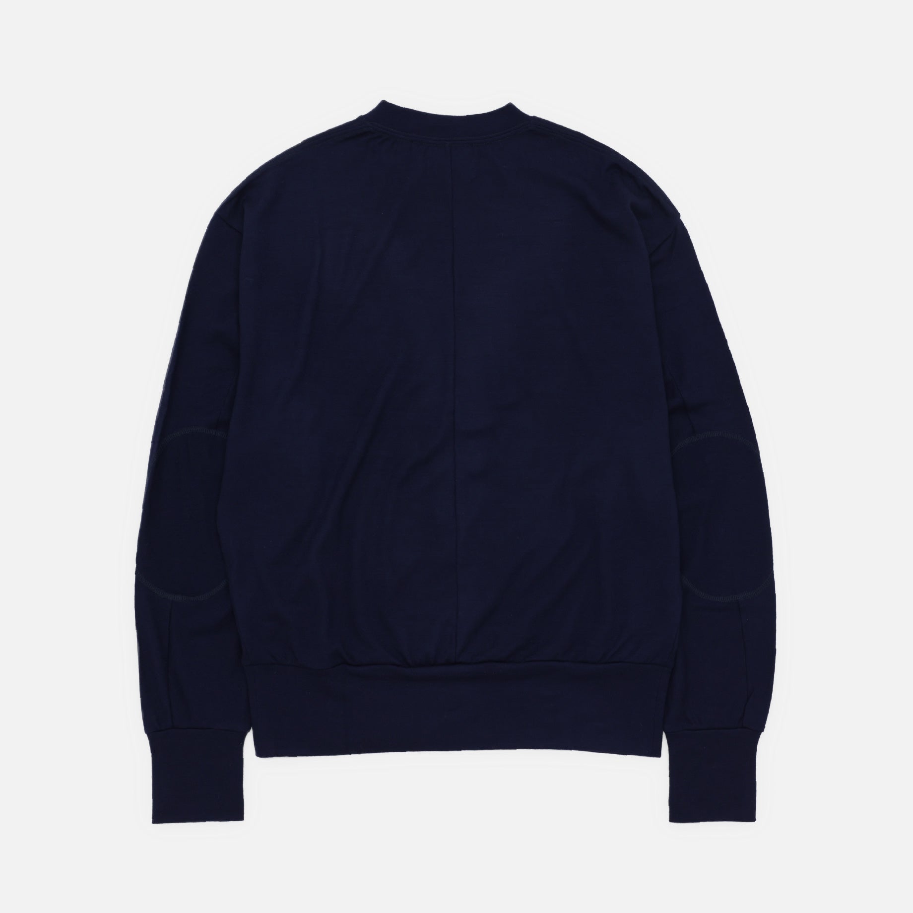 FINE WOOL LONG T(NAVY)