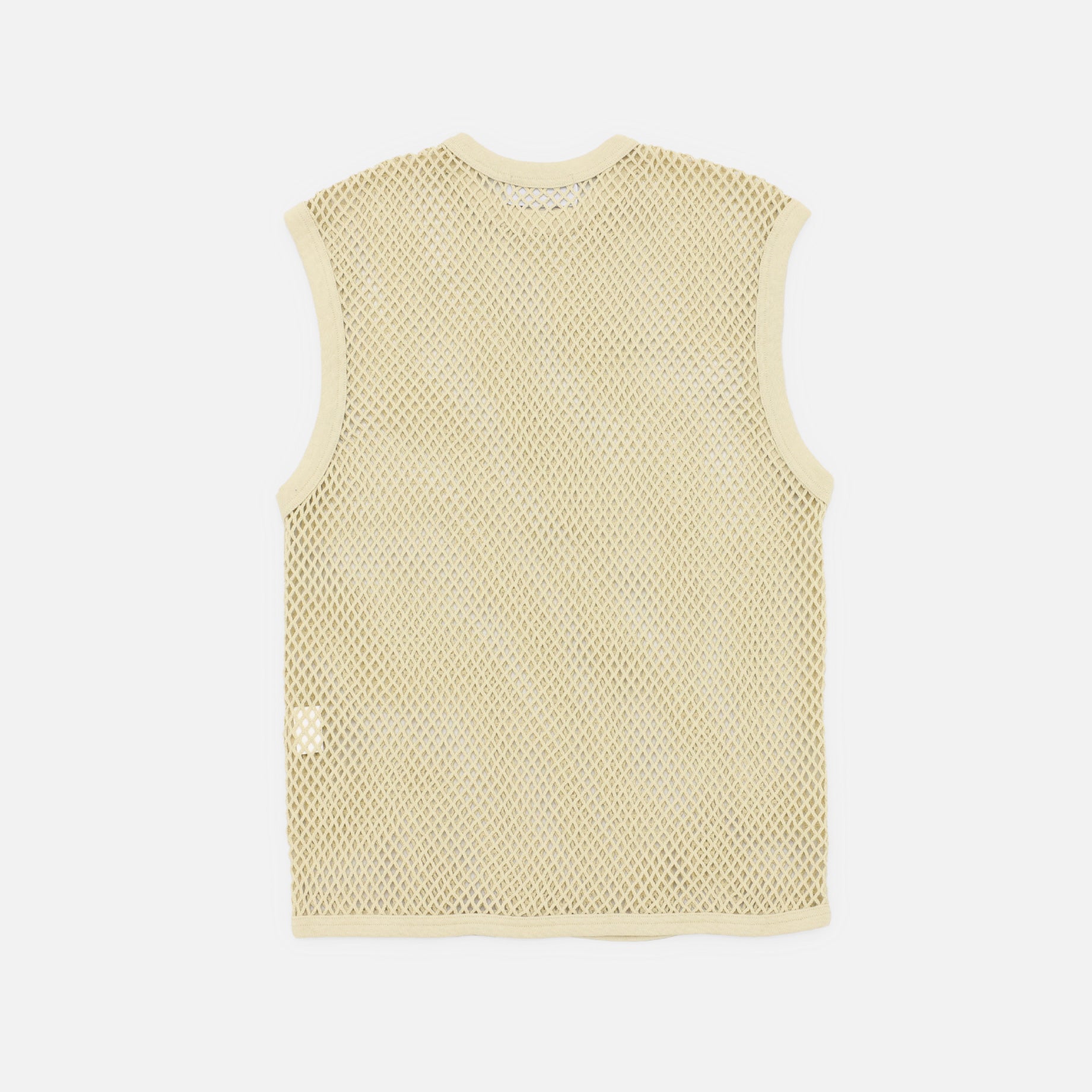 MESH SLEEVELESS TEE(BEIGE)