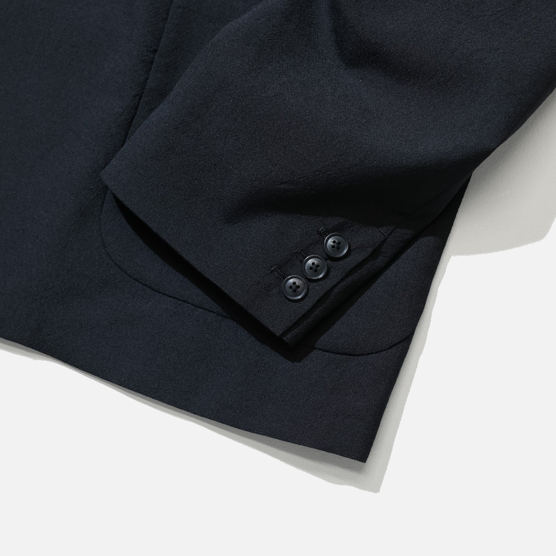 WOOL TROPICAL - DOUBLE BREASTED JACKET(BLACK)