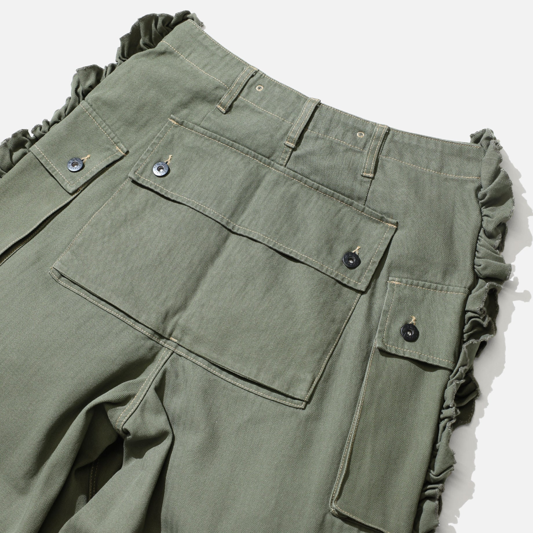 UTILITY PANTS - HERRINGBONE (OLIVE)