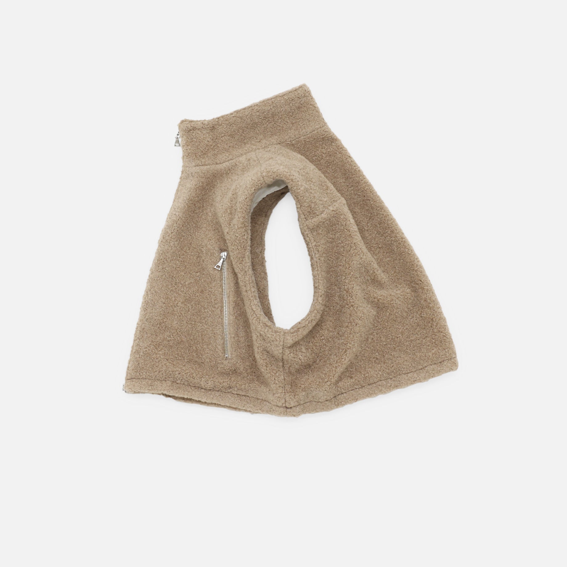 SHEEP BOA ZIP UP VEST(BEIGE)