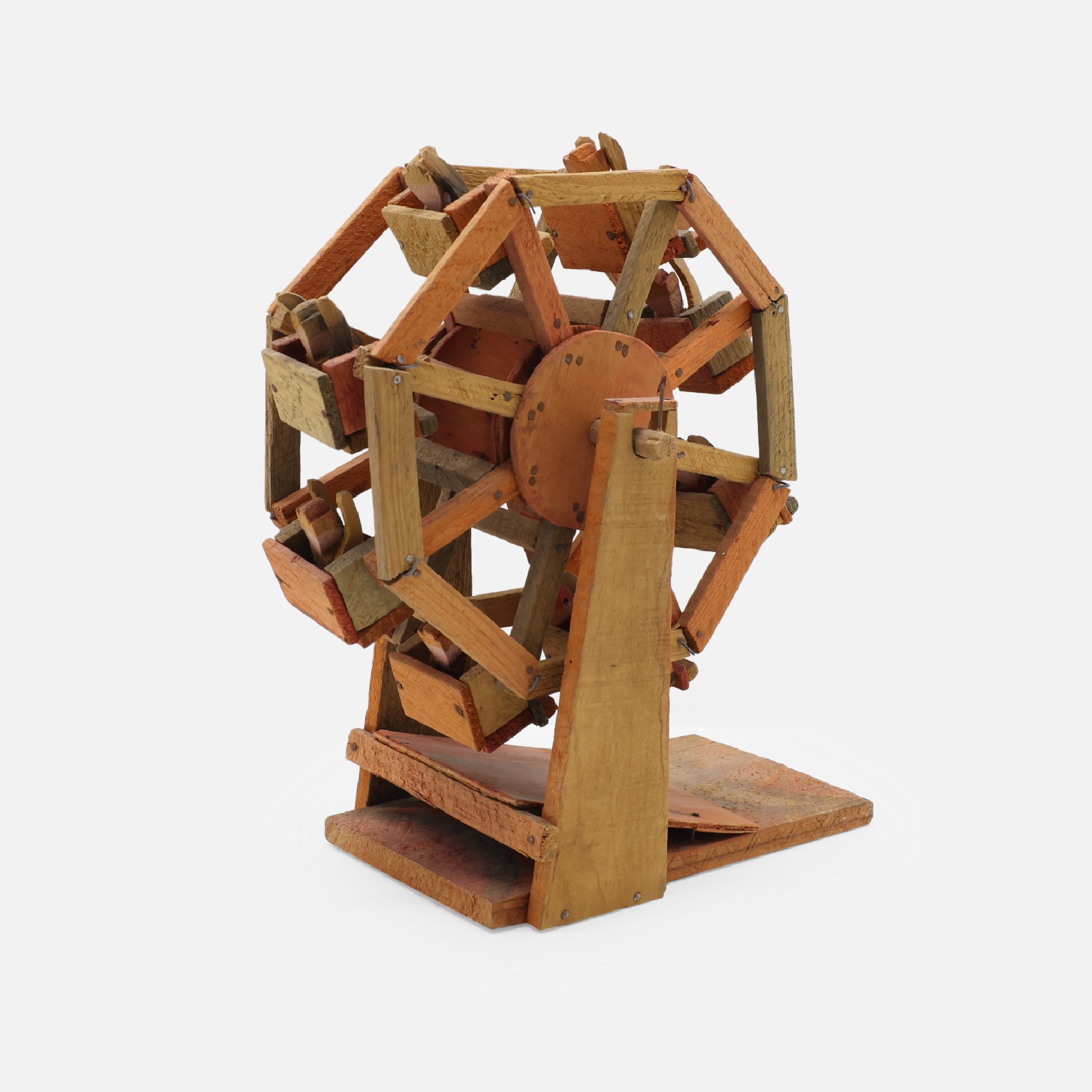 VINTAGE FOLK ART WOODEN TOY(FERRIS WHEEL)