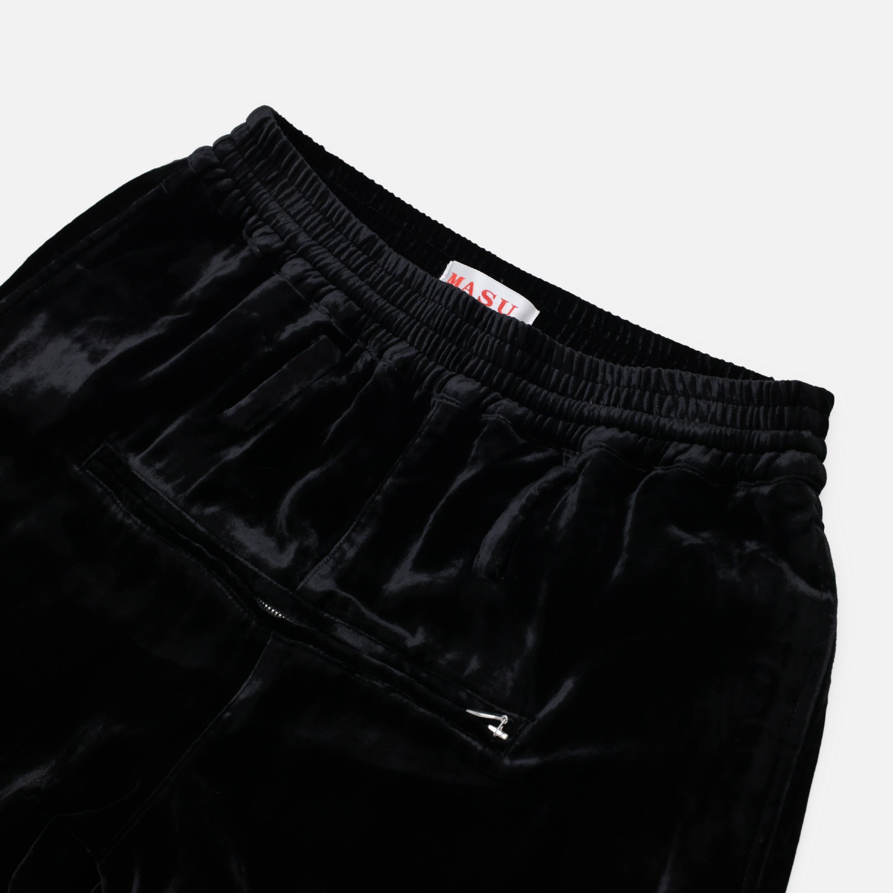 VELVET ZIPPER EASY PANTS(BLACK)