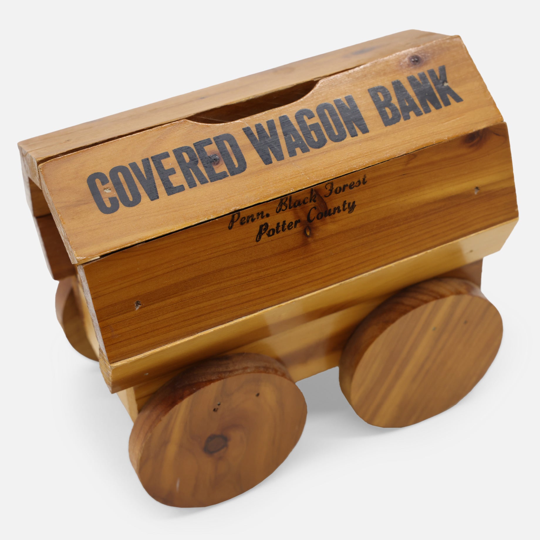 VINTAGE MISCELLANEOUS WOODEN BANK(WAGON)