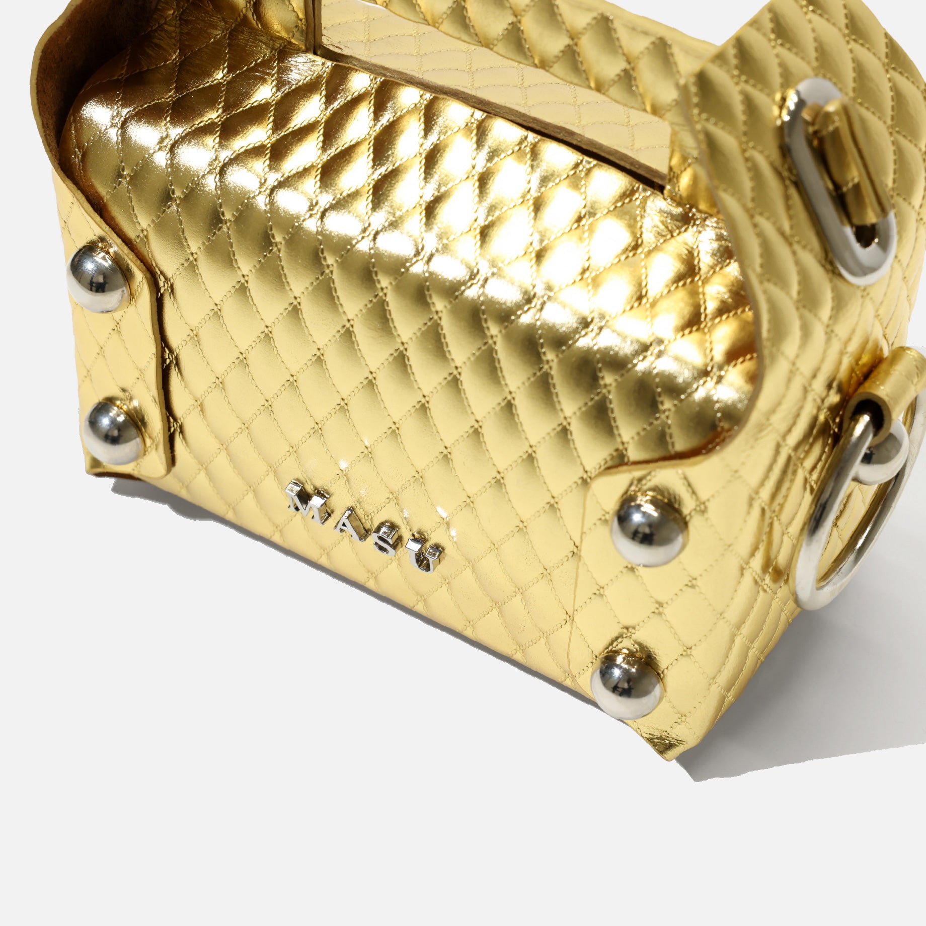 LEATHER CAKE BAG(GOLD)
