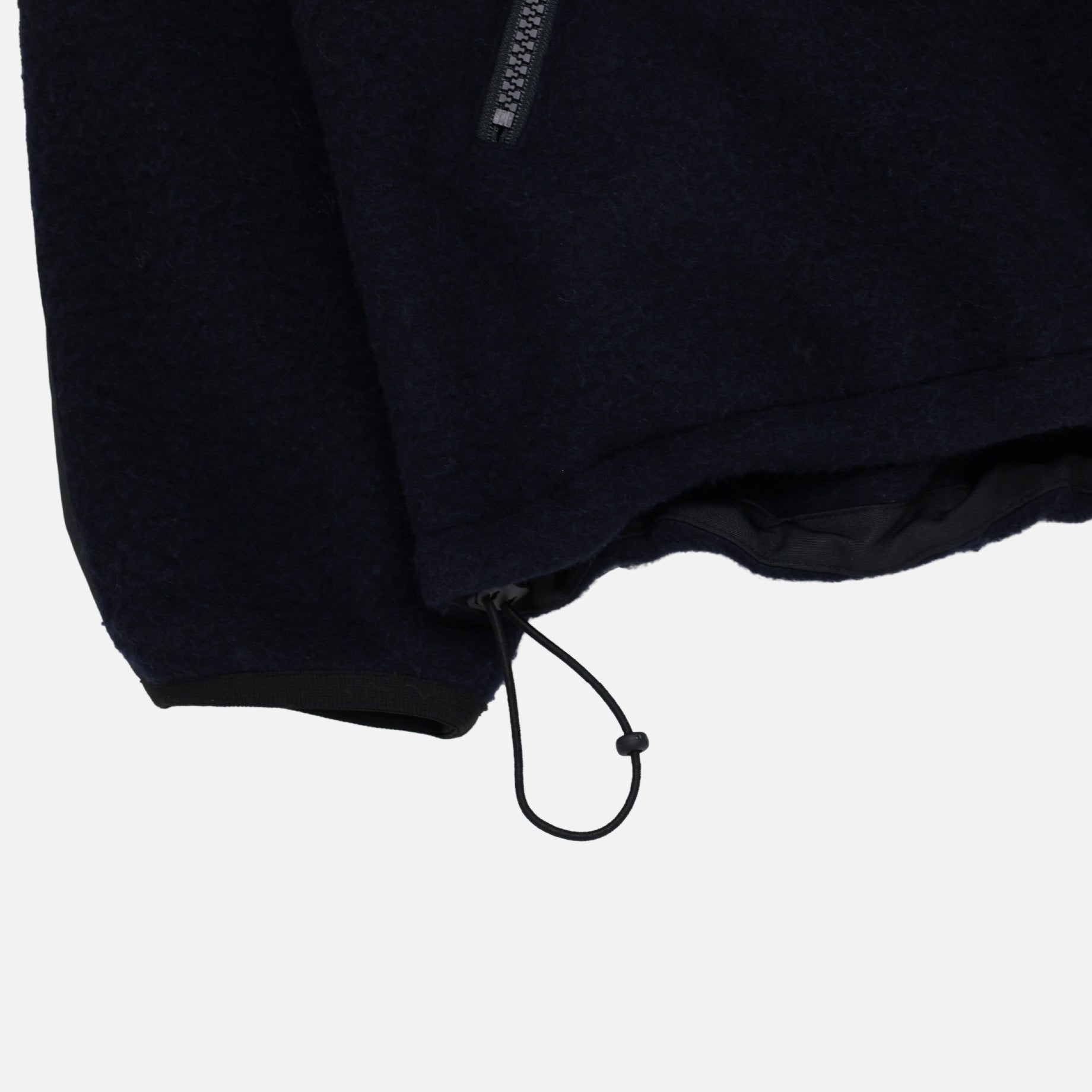 WOOL CASHMERE FLEECE ZIP UP BLOUSON(D .NAVY)