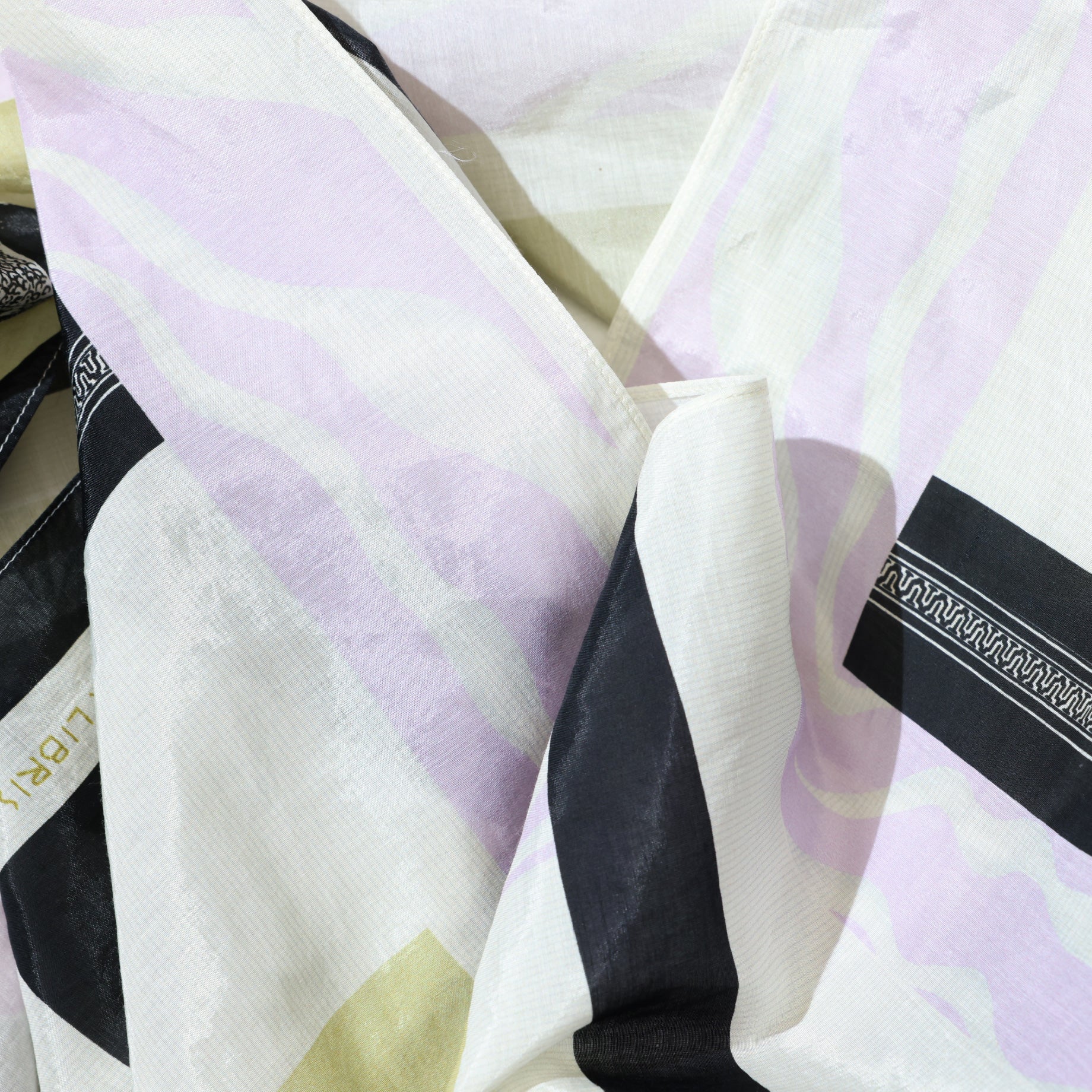 ELEMENT PRINT SCARF(IVORY×PINK)