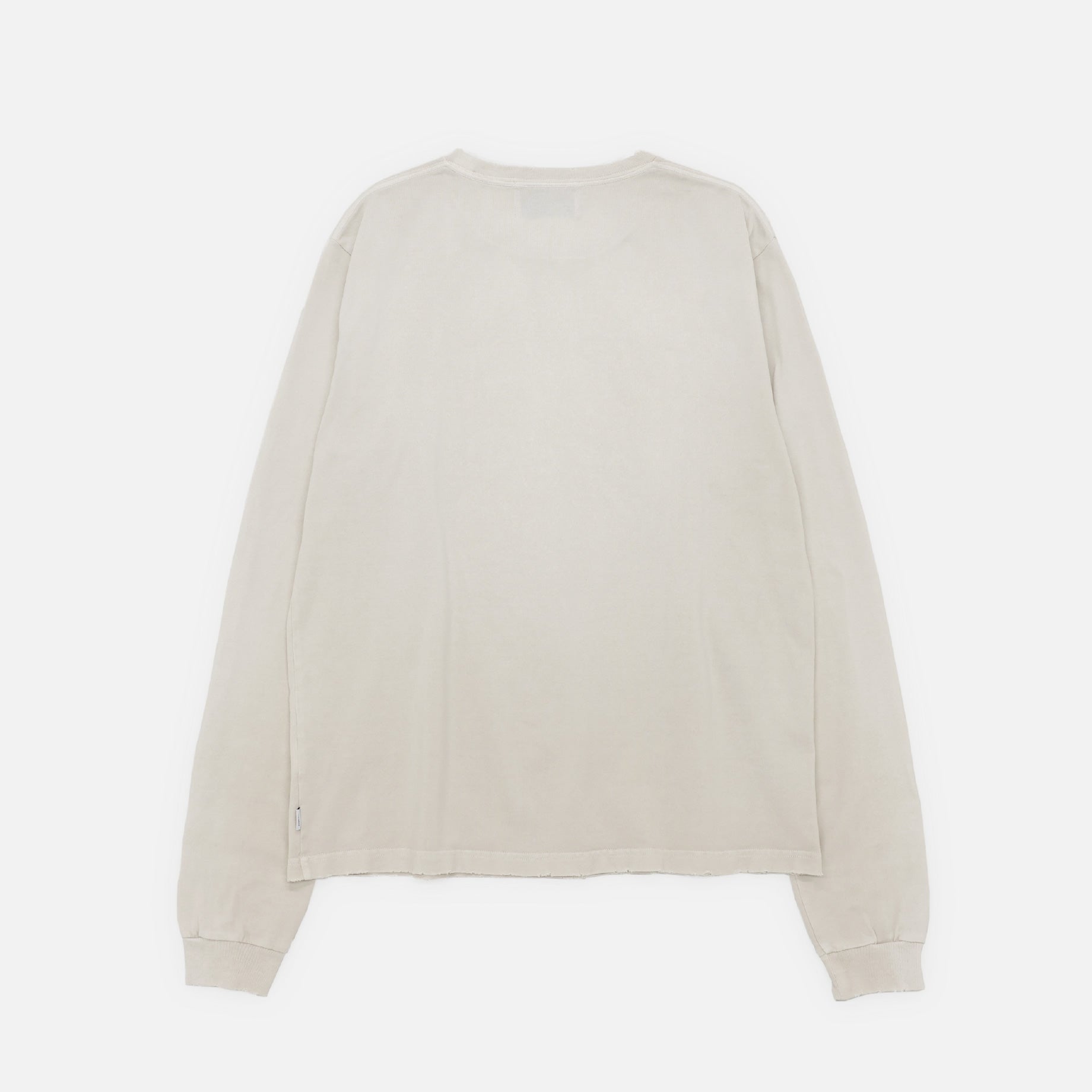 COLLEGE PRINT LONG SLEEVE T-SHIRT(AGED IVORY)