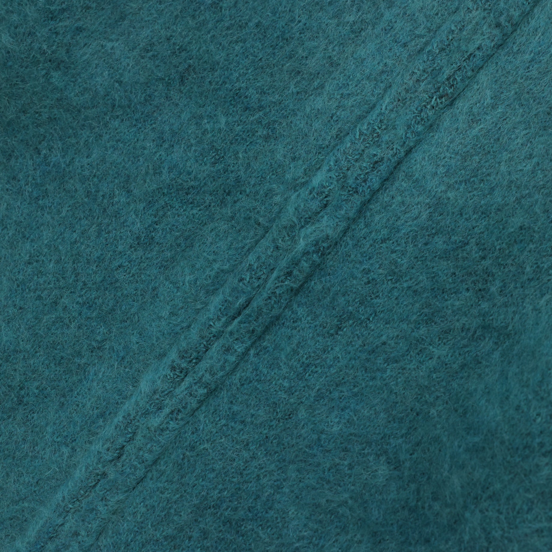 ZIPPED MOHAIR CARDIGAN - SOLID(EMERALD)
