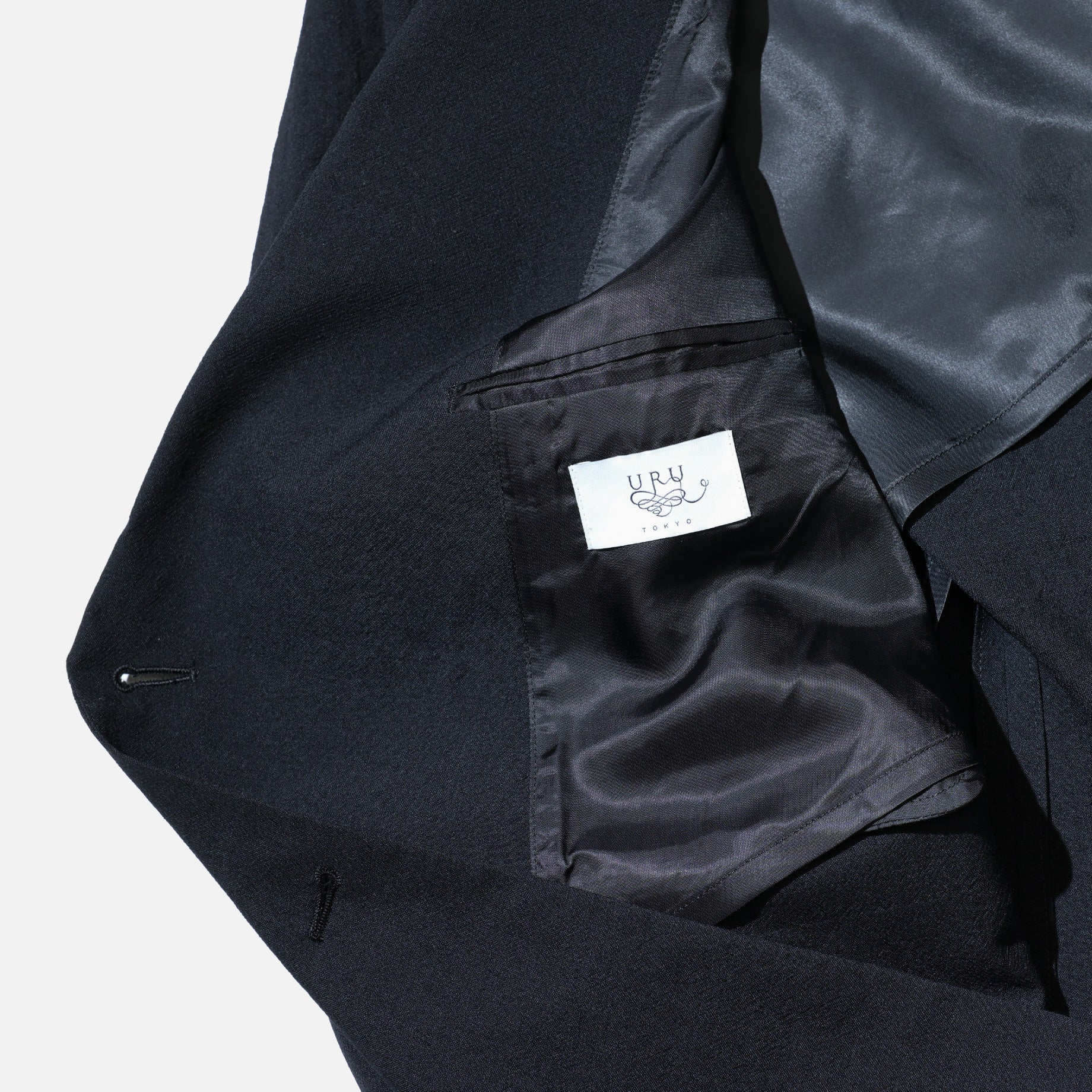 WOOL TROPICAL - DOUBLE BREASTED JACKET(BLACK)