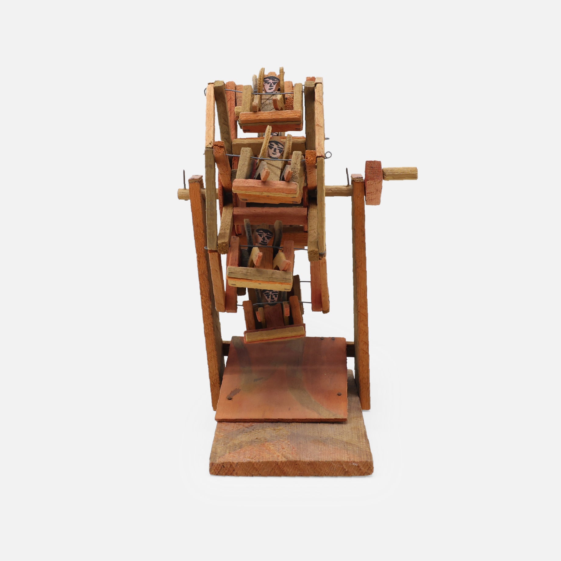 VINTAGE FOLK ART WOODEN TOY(FERRIS WHEEL)