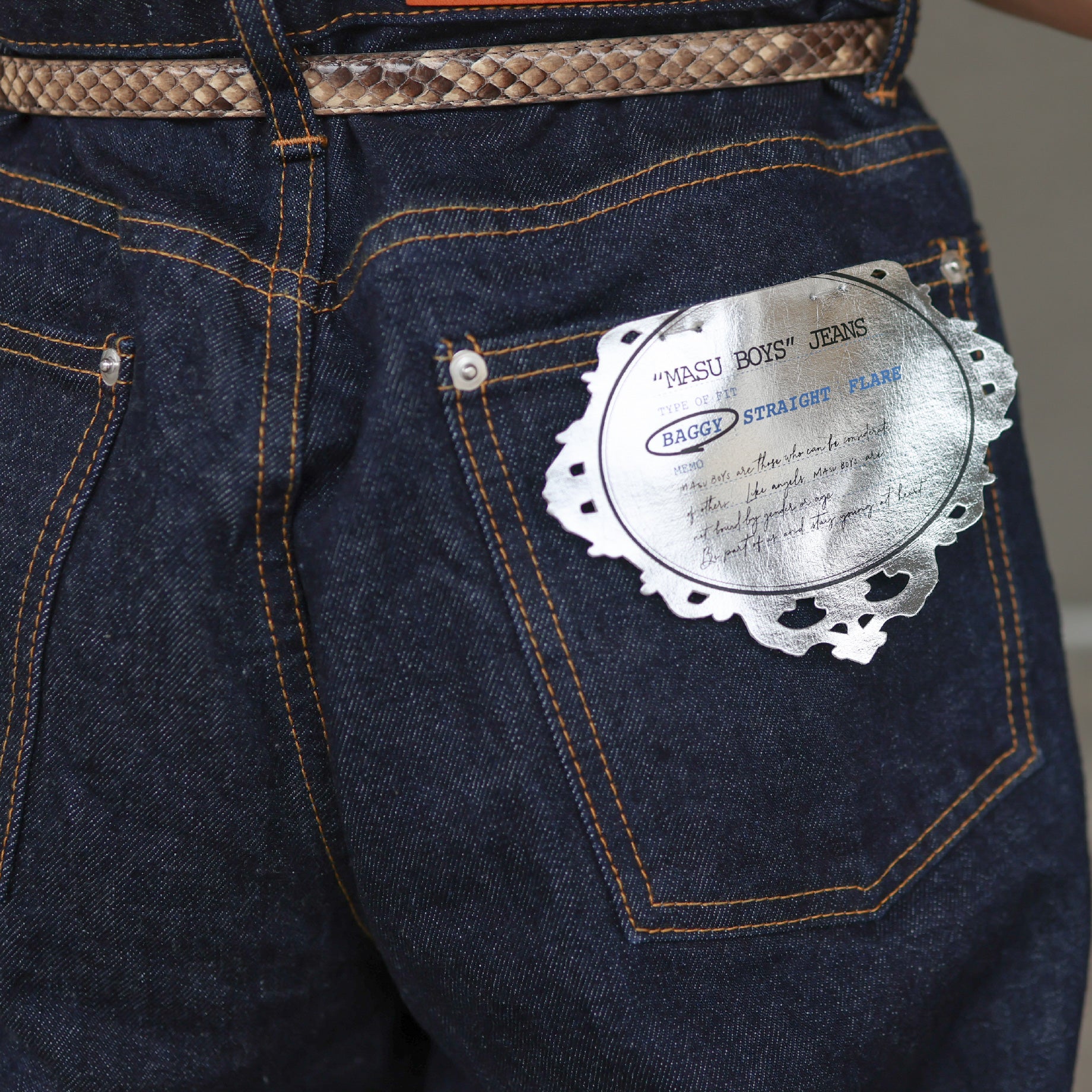"MASUBOYS" BAGGY JEANS WASHED(INDIGO)