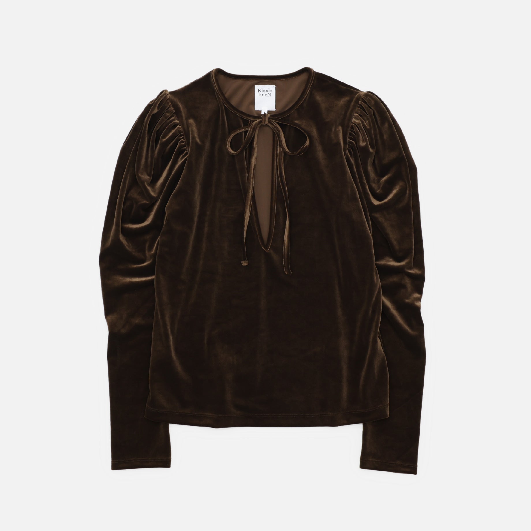 PUFF SLEEVE - VELOUR(BROWN)