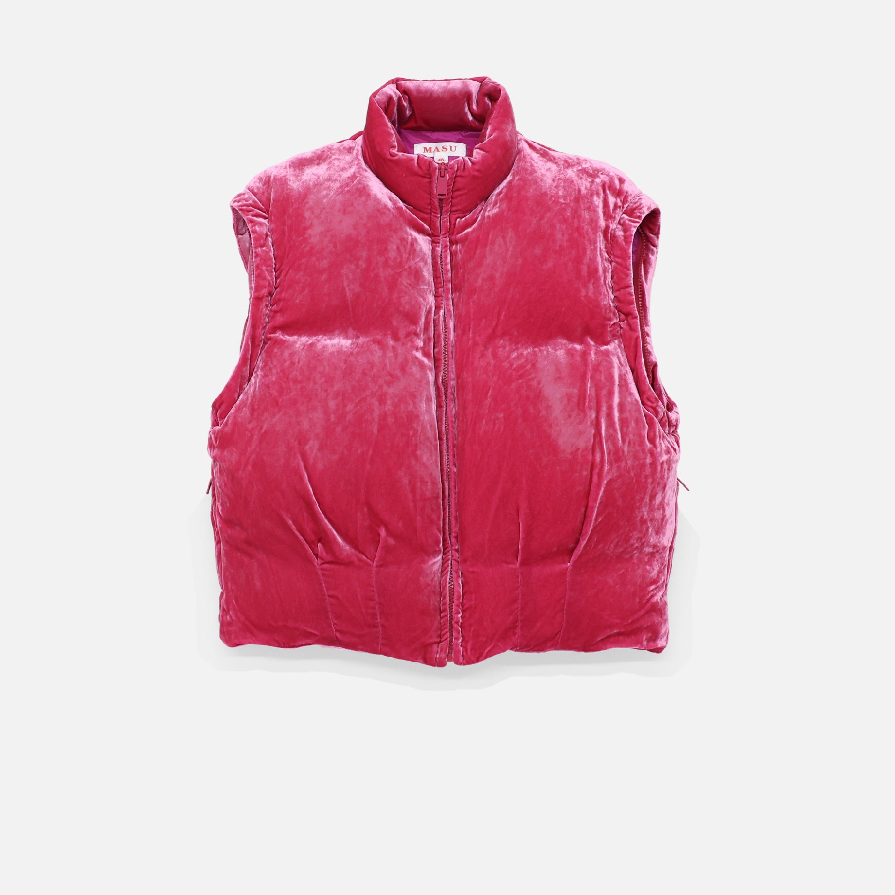 VELVET PUFFER JACKET(PINK)