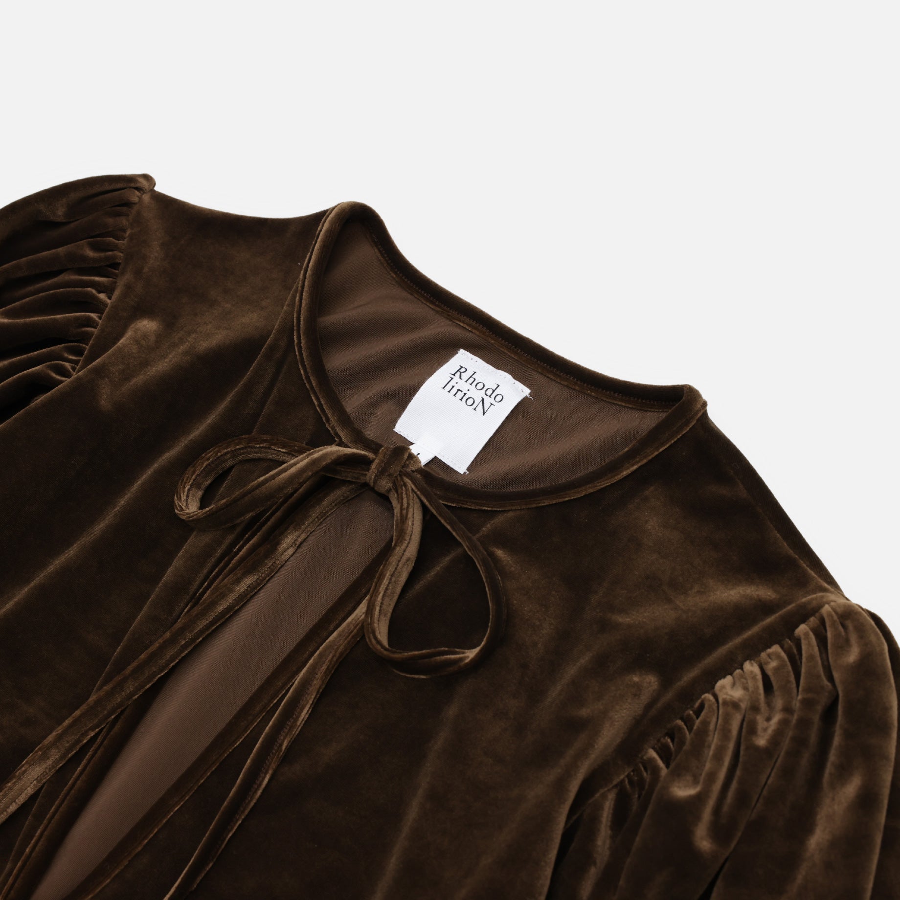 PUFF SLEEVE - VELOUR(BROWN)