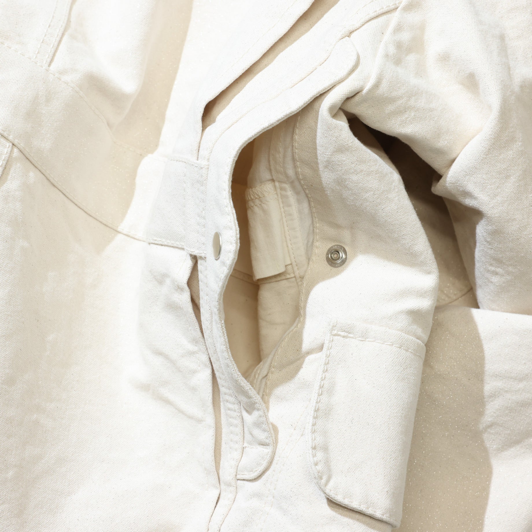 GLITTER CANVAS HUNTING JACKET (IVORY)