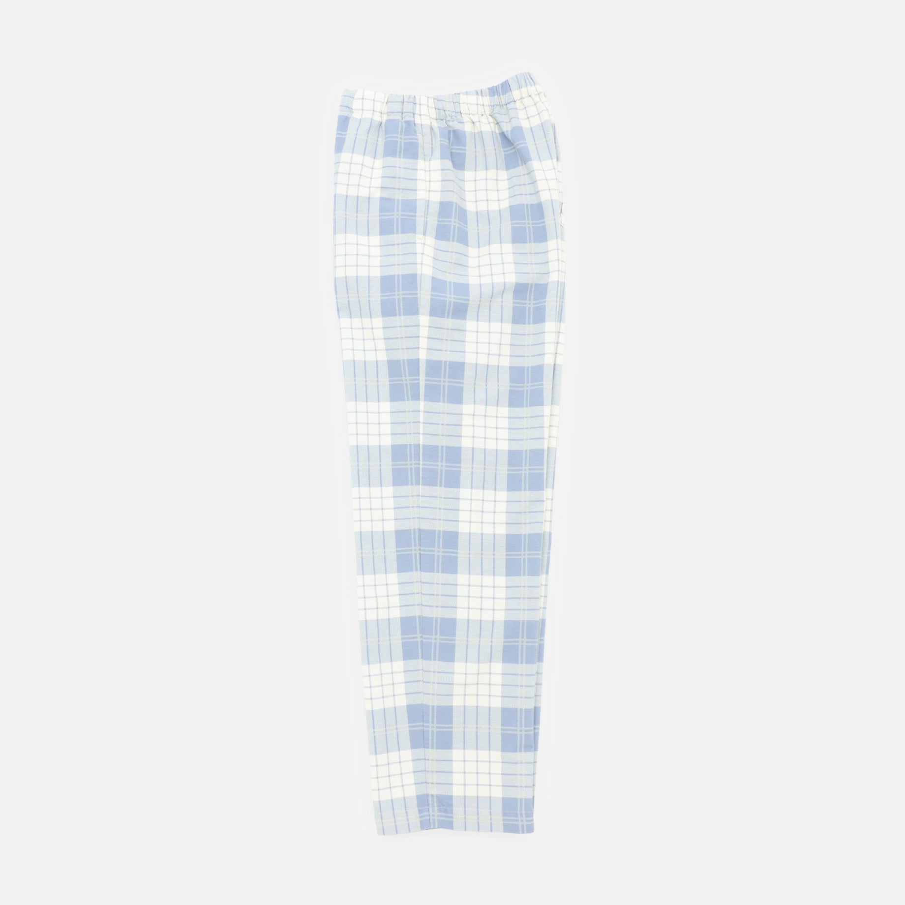 CHECK PANTS (IVORY × LIGHT BLUE)