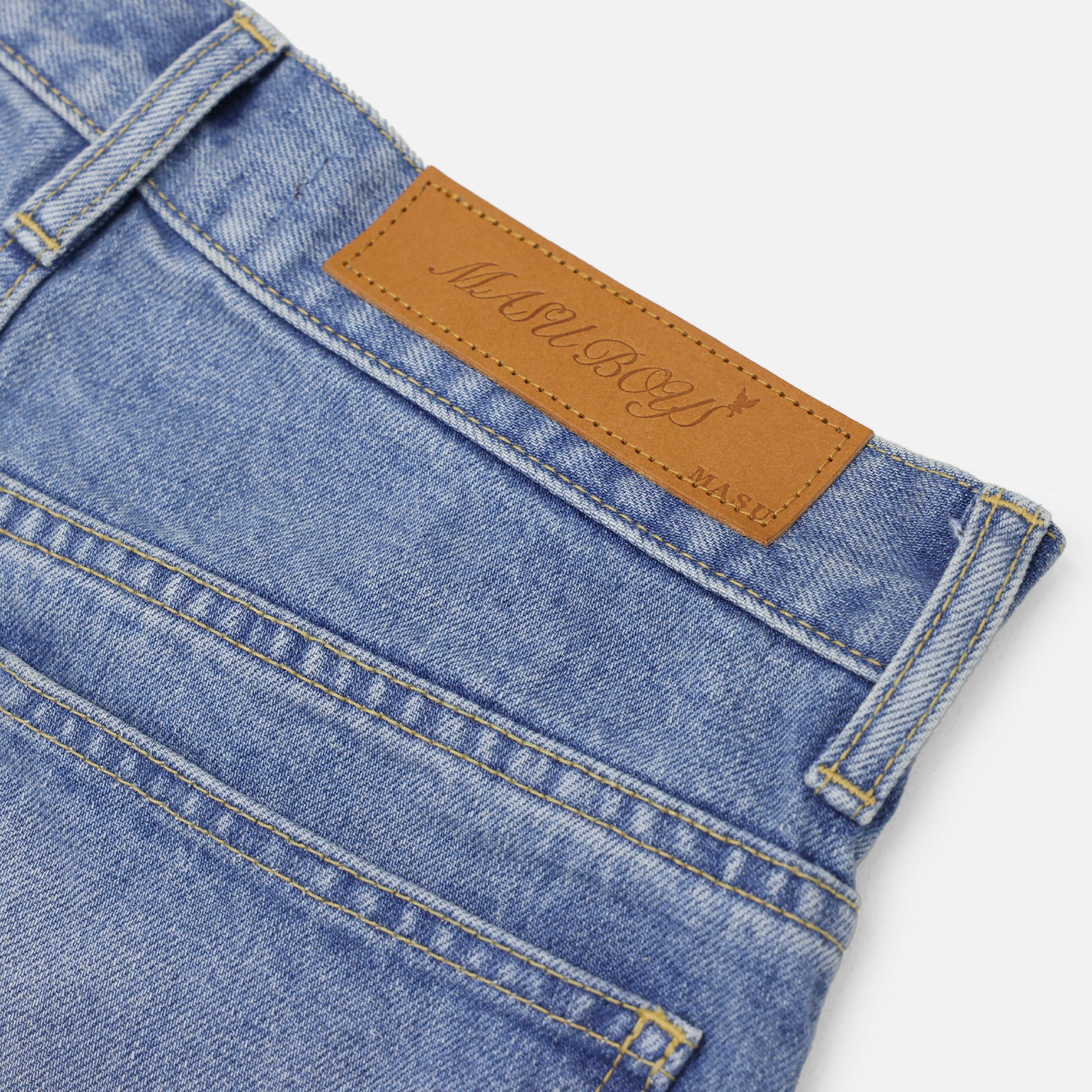 "MASU BOYS" EMBLEM BAGGY JEANS(INDIGO)