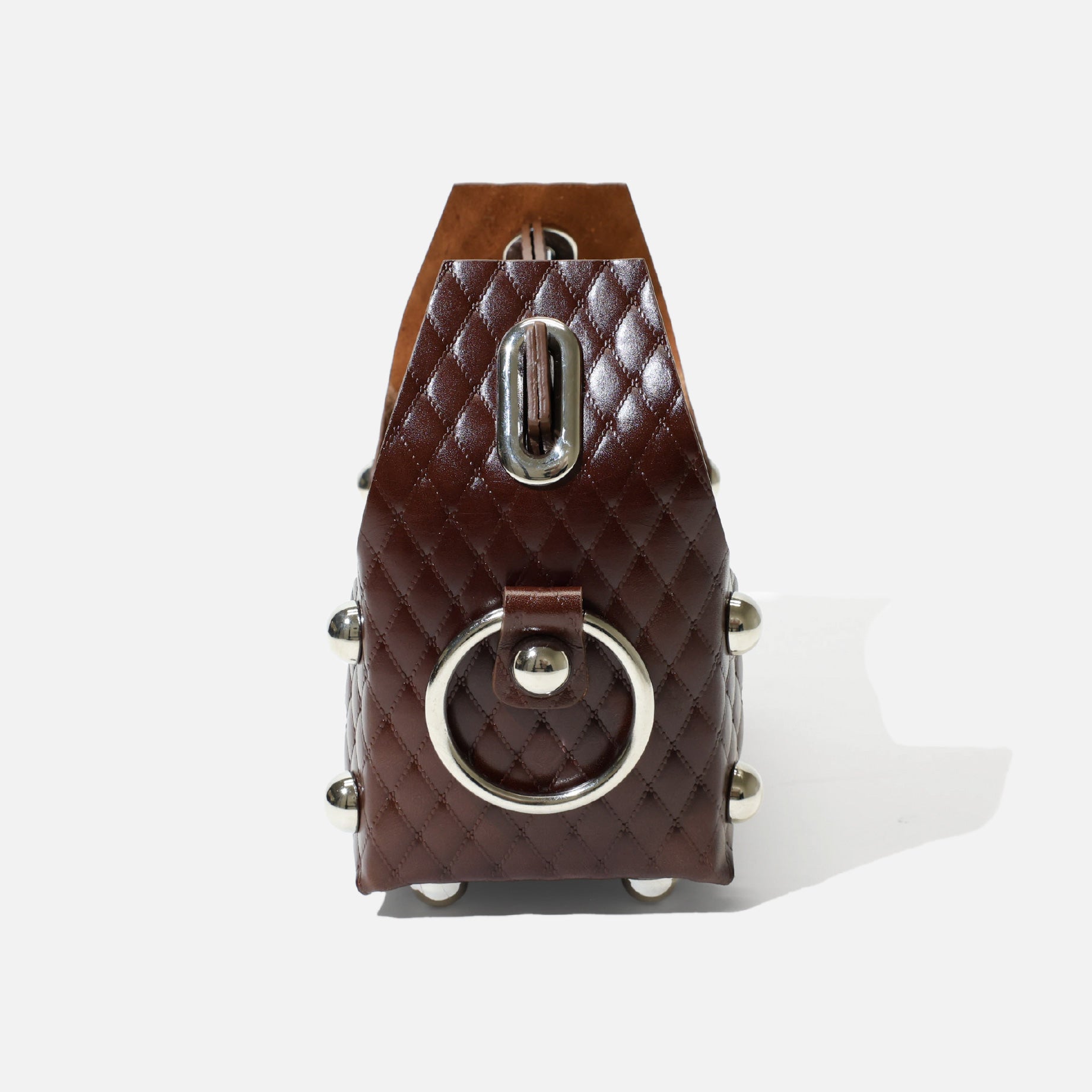 LEATHER CAKE BAG(BROWN)