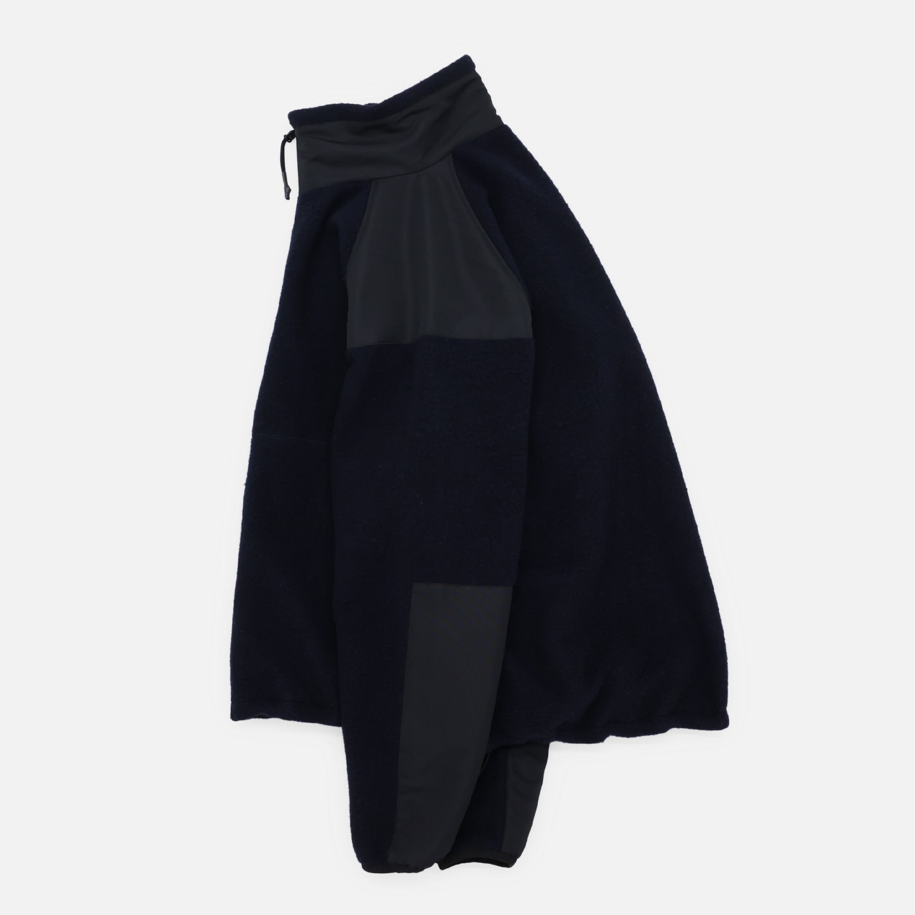 WOOL CASHMERE FLEECE ZIP UP BLOUSON(D .NAVY)