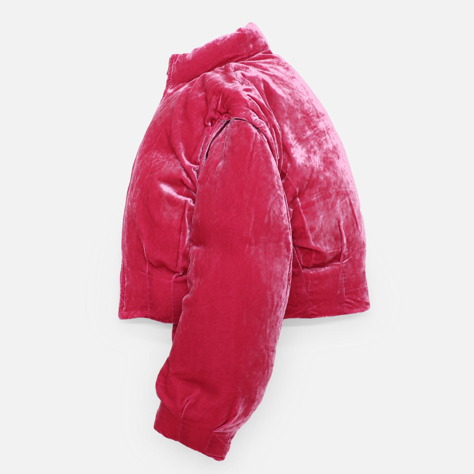 VELVET PUFFER JACKET(PINK)