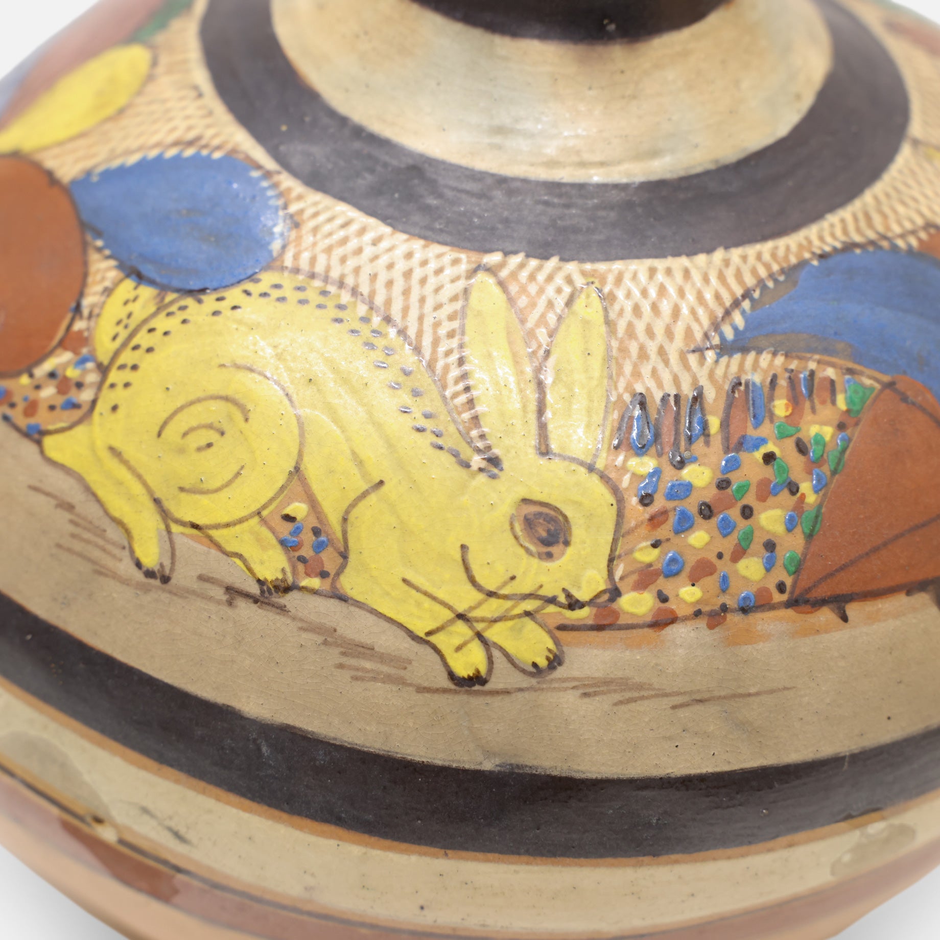 VINTAGE FOLK ART POTTERY VASE