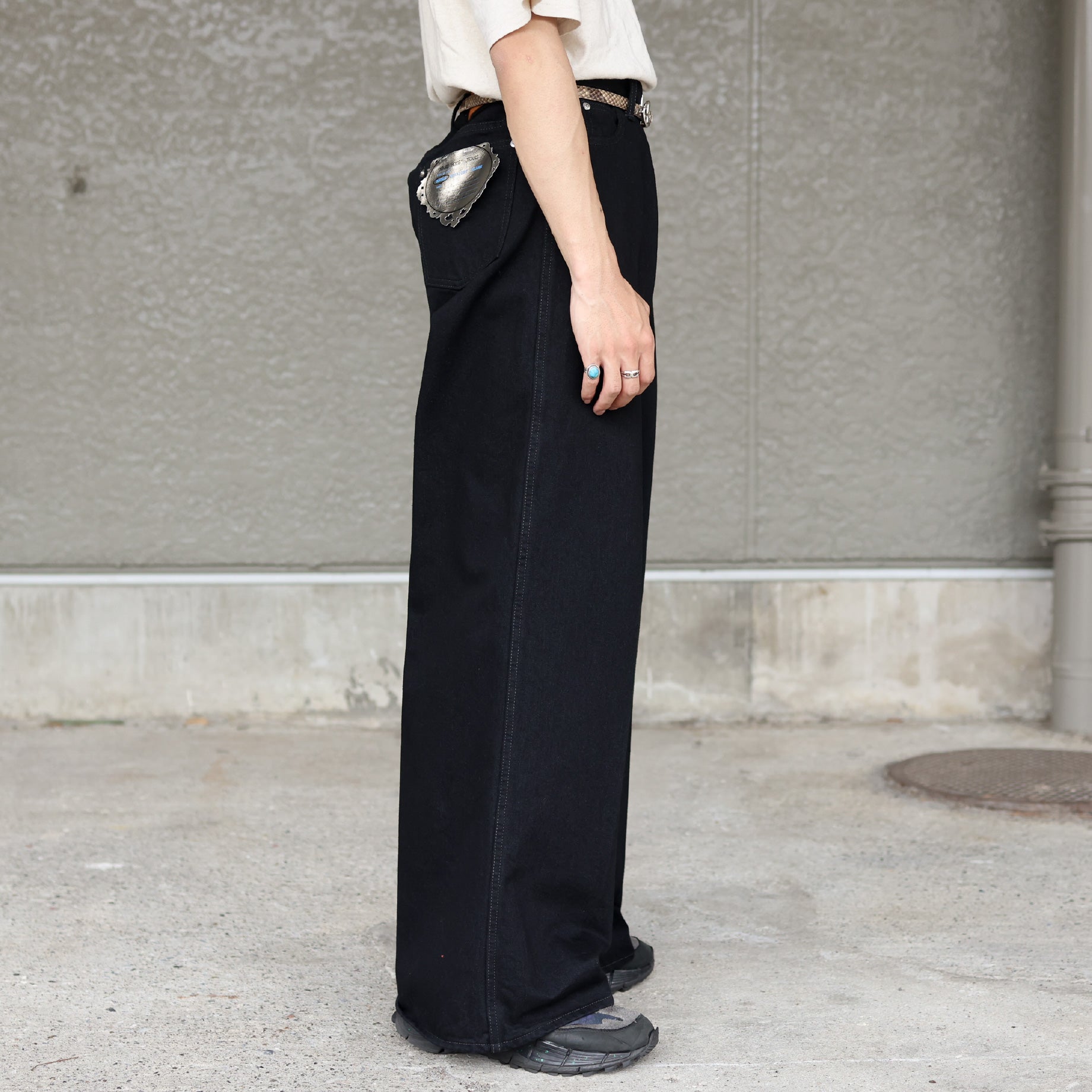 "MASUBOYS" BAGGY JEANS WASHED(BLACK)
