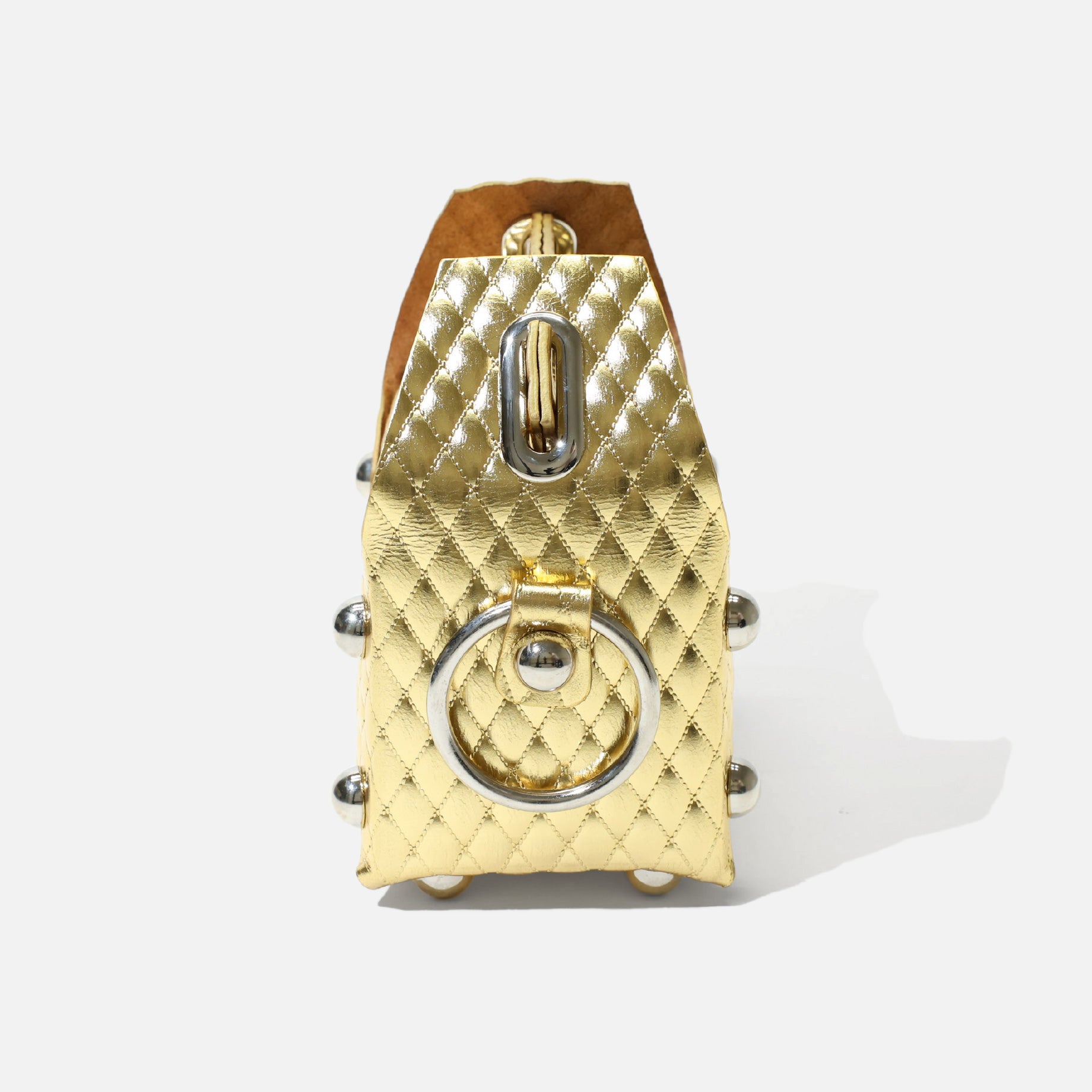 LEATHER CAKE BAG(GOLD)