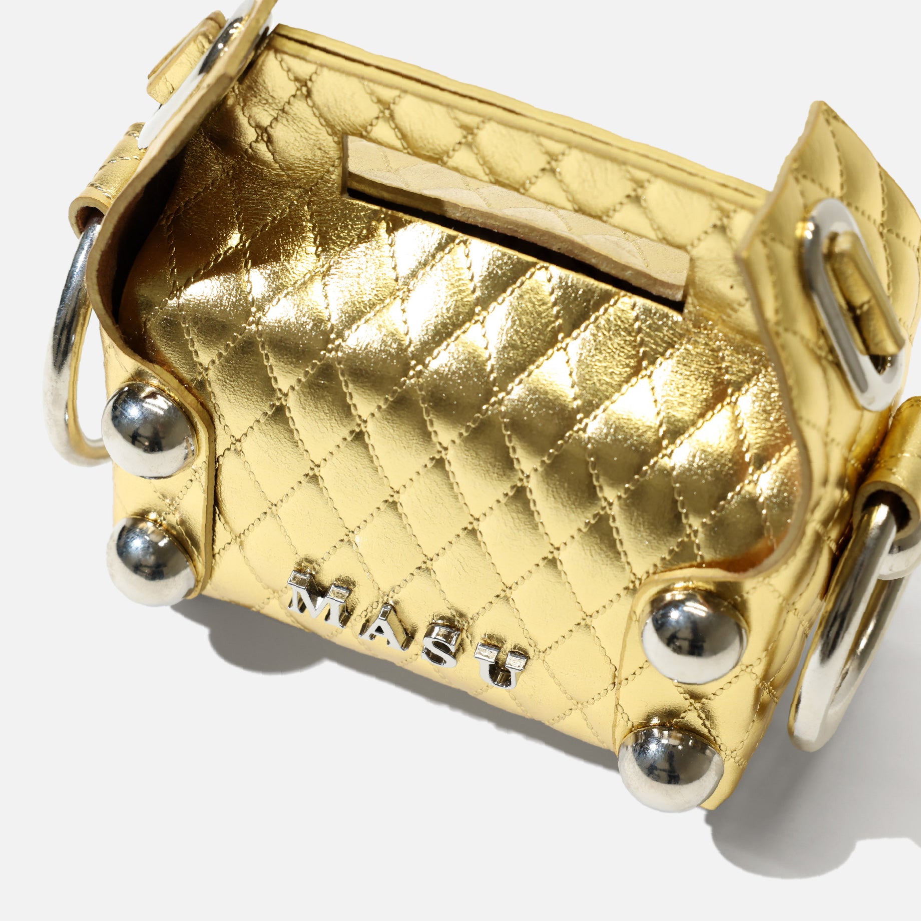 LEATHER CAKE BAG PETIT(GOLD)