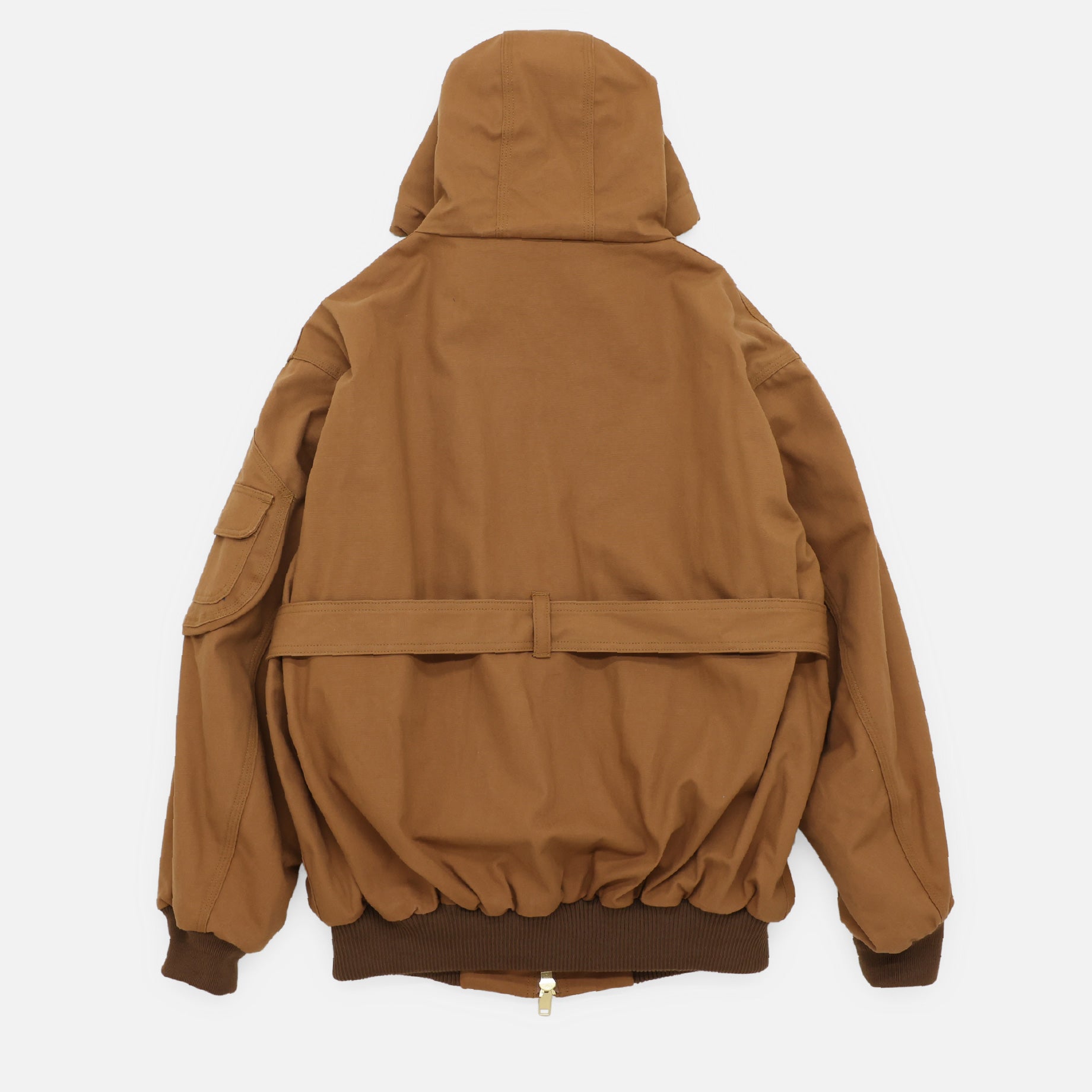 PUFF WORK HOODIE "BIGNESS"(BROWN)