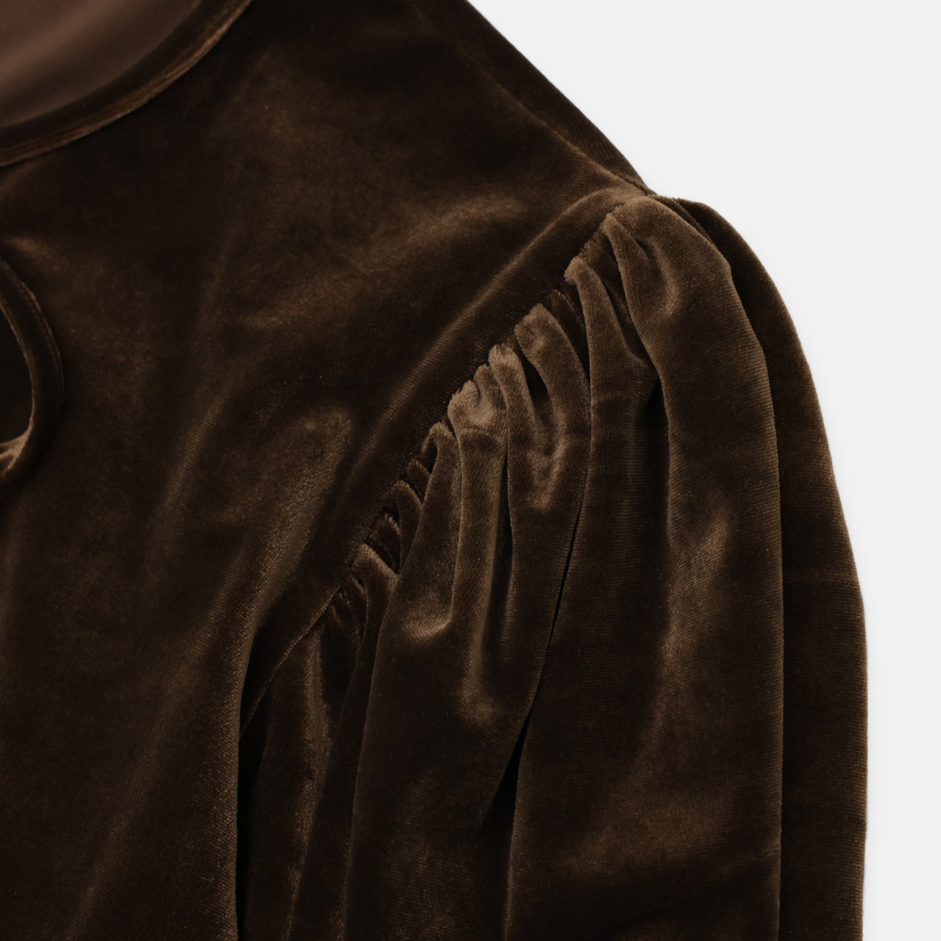 PUFF SLEEVE - VELOUR(BROWN)