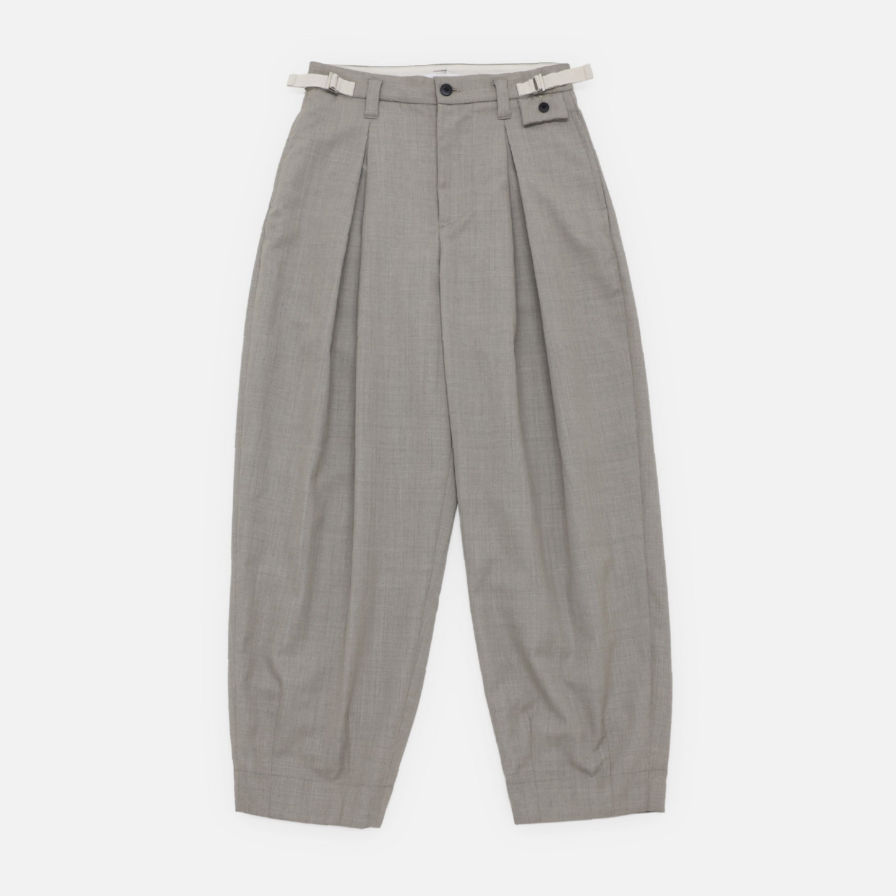 WOOL TWILL TAPERED PT(NATURAL)