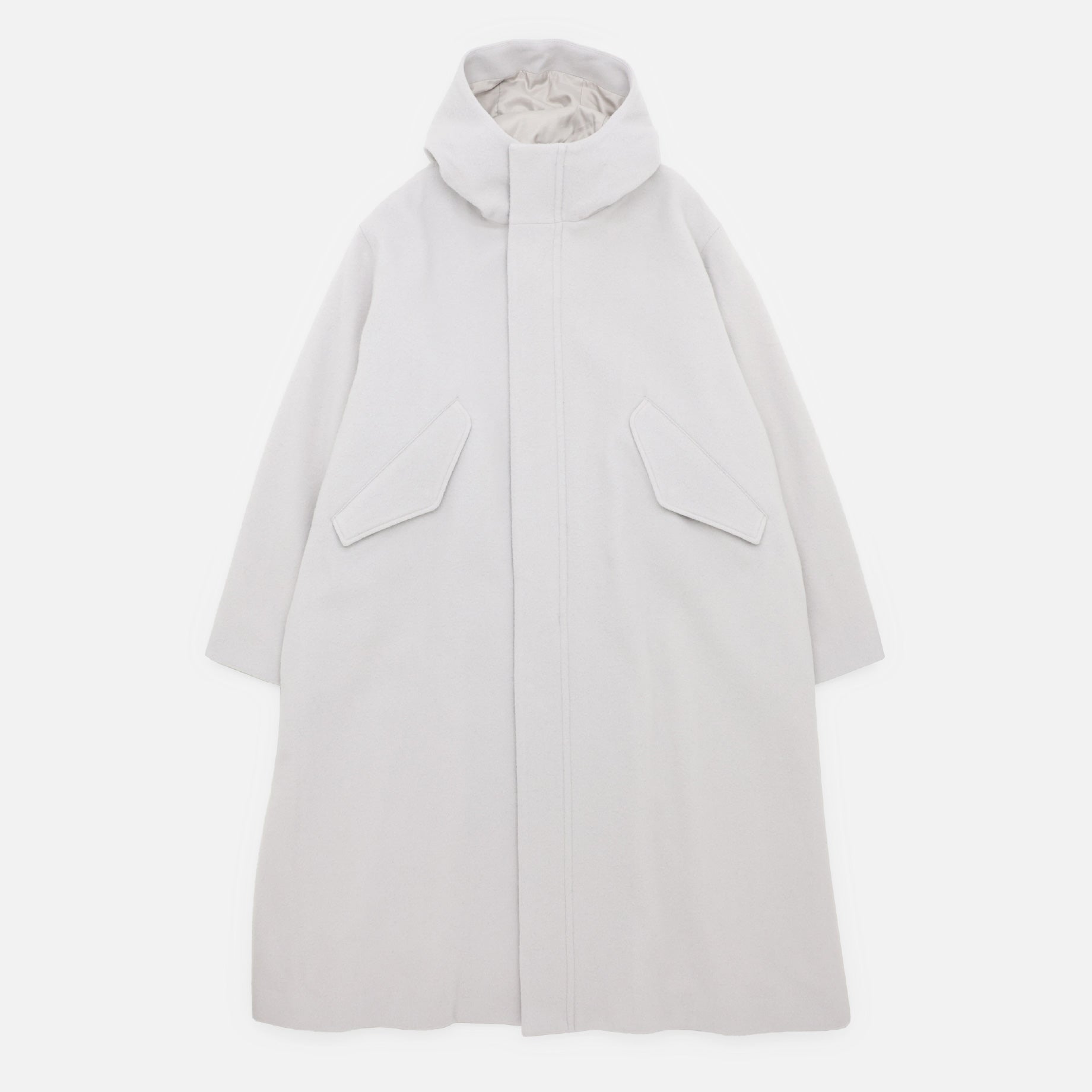 NAPPING MELTON HOODED COAT(L.GRAY)