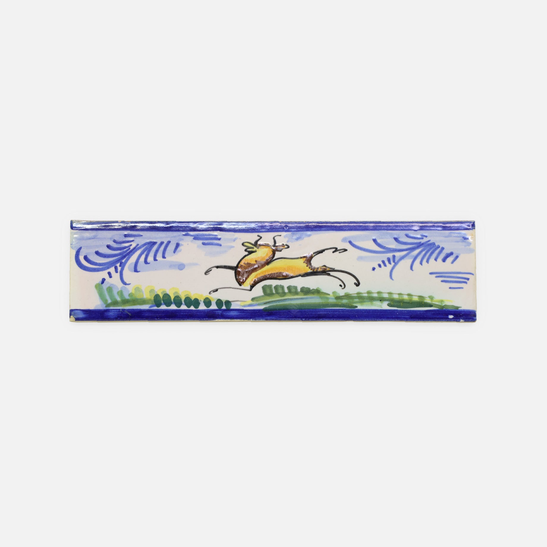 VINTAGE FOLK ART POTTERY TILE