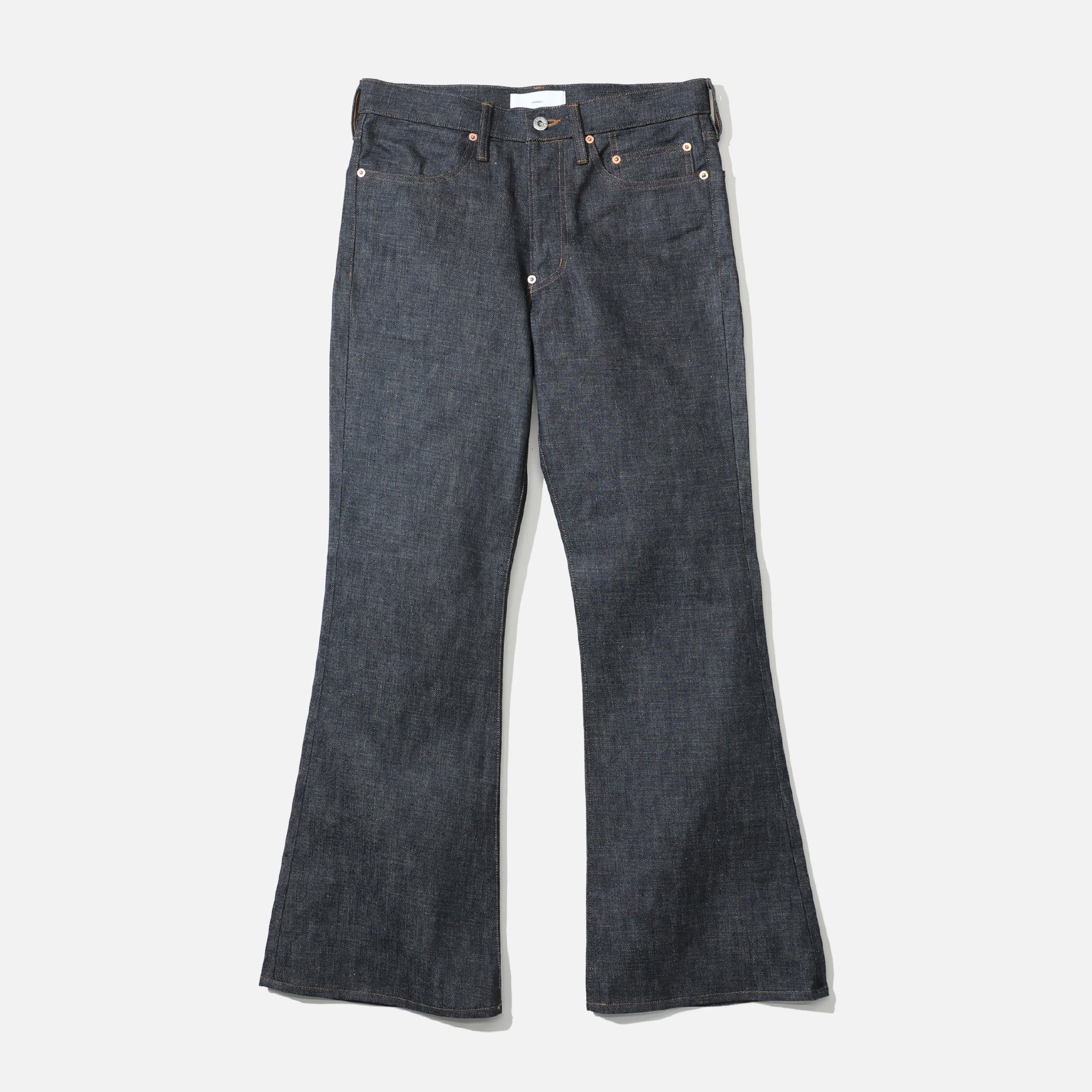 MODERN DENIM FLARED TROUSERS(RIGID INDIGO)