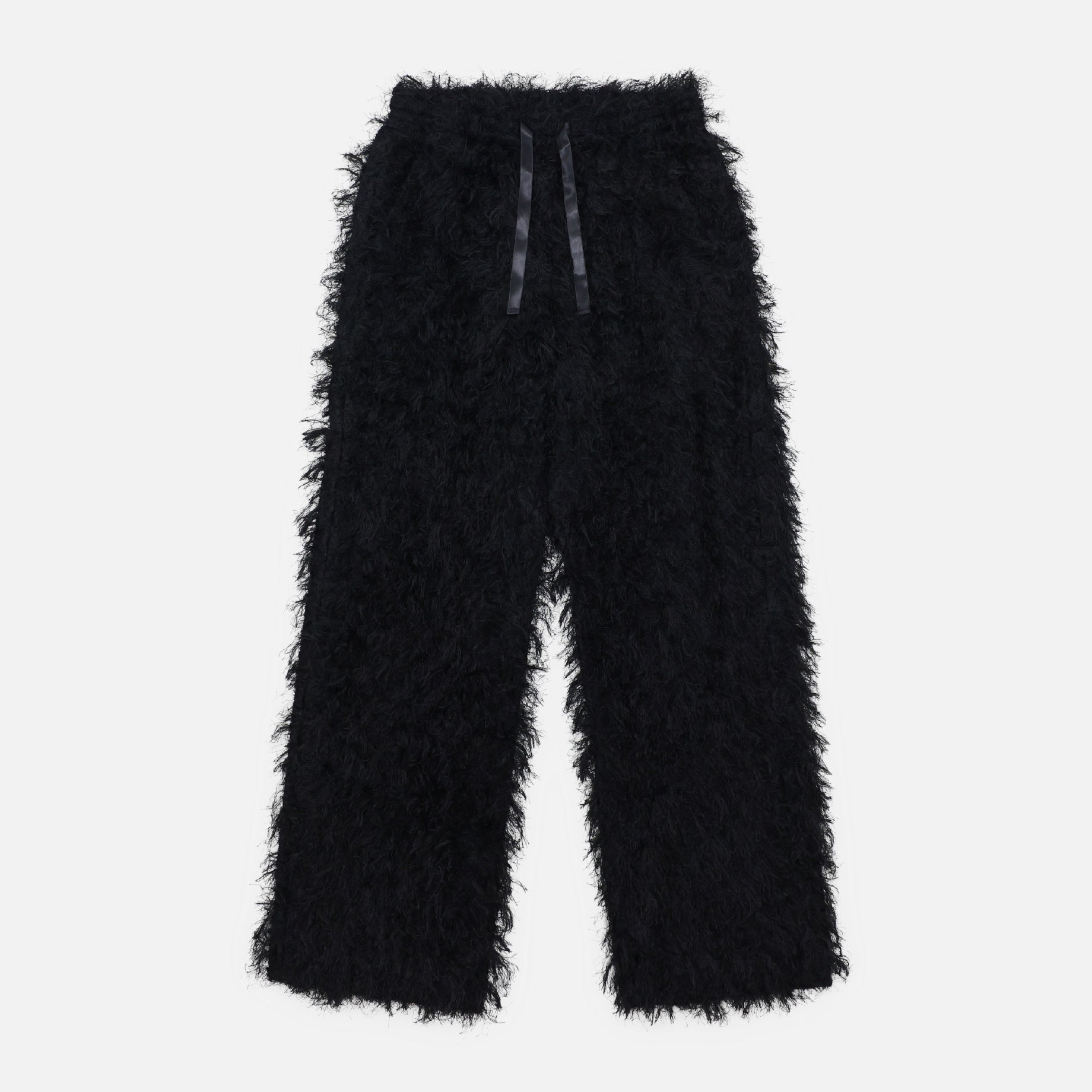 STRING EASY PANT - PE/R ARGYLE FRINGE JQ.(BLACK)