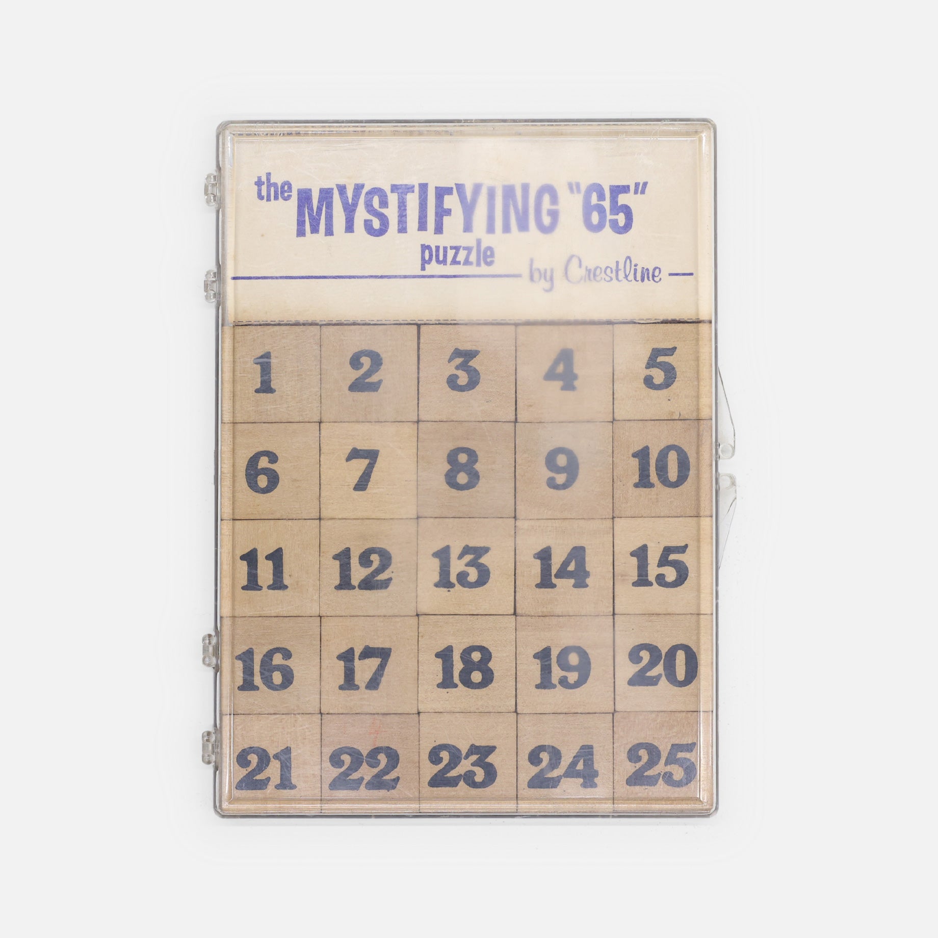 VINTAGE MISCELLANEOUS “THE MYSTIFYING 65 PUZZLE” WOODEN TOY(CRESTLINE)