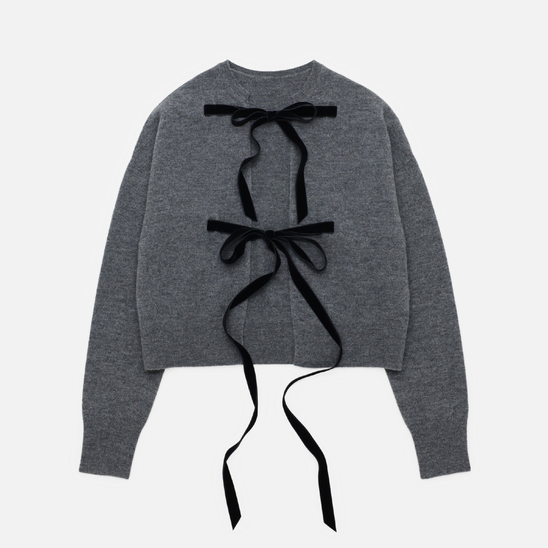 BOILED WOOL KNIT CARDIGAN(H.GREY)