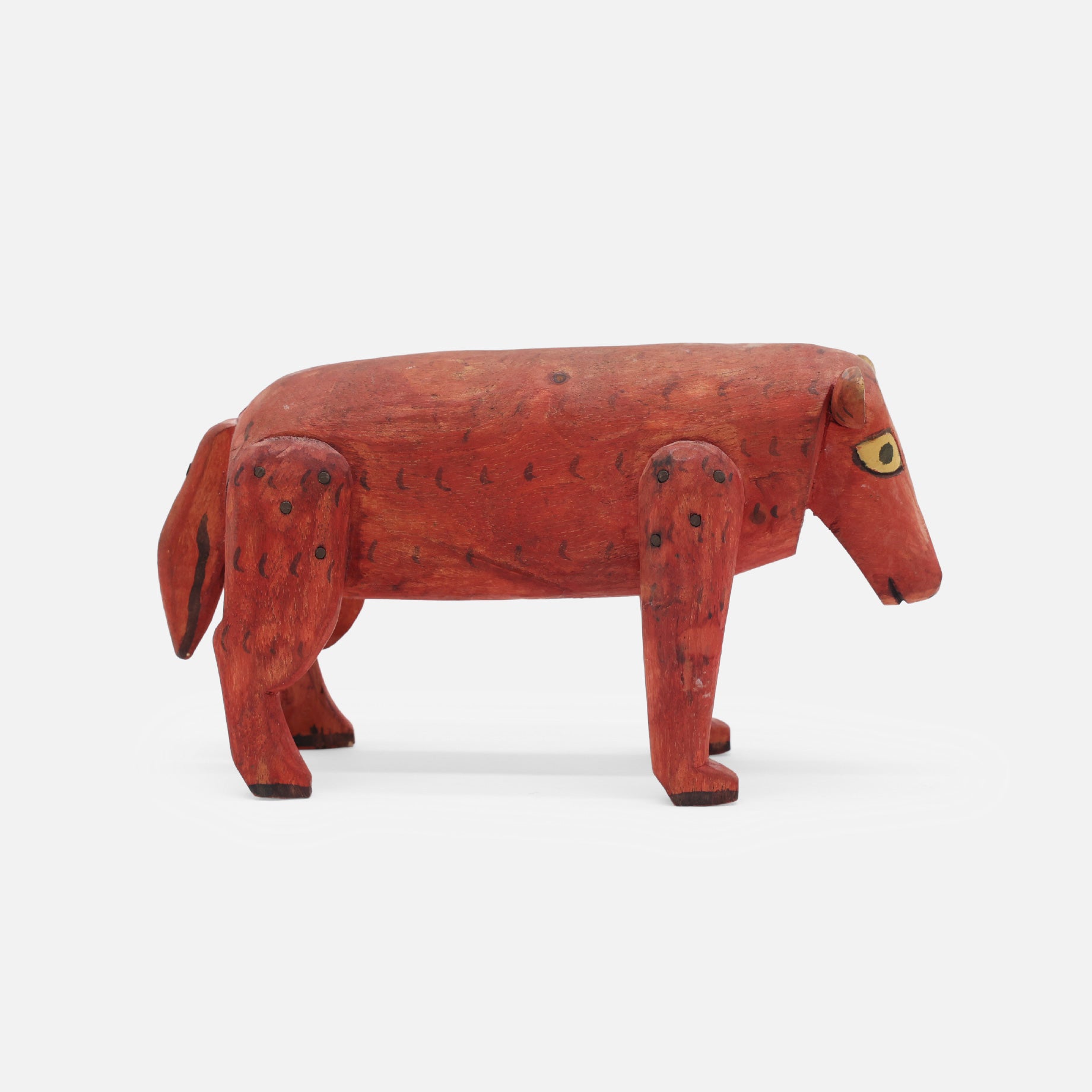 VINTAGE FOLK ART WOOD CARVING(COW)