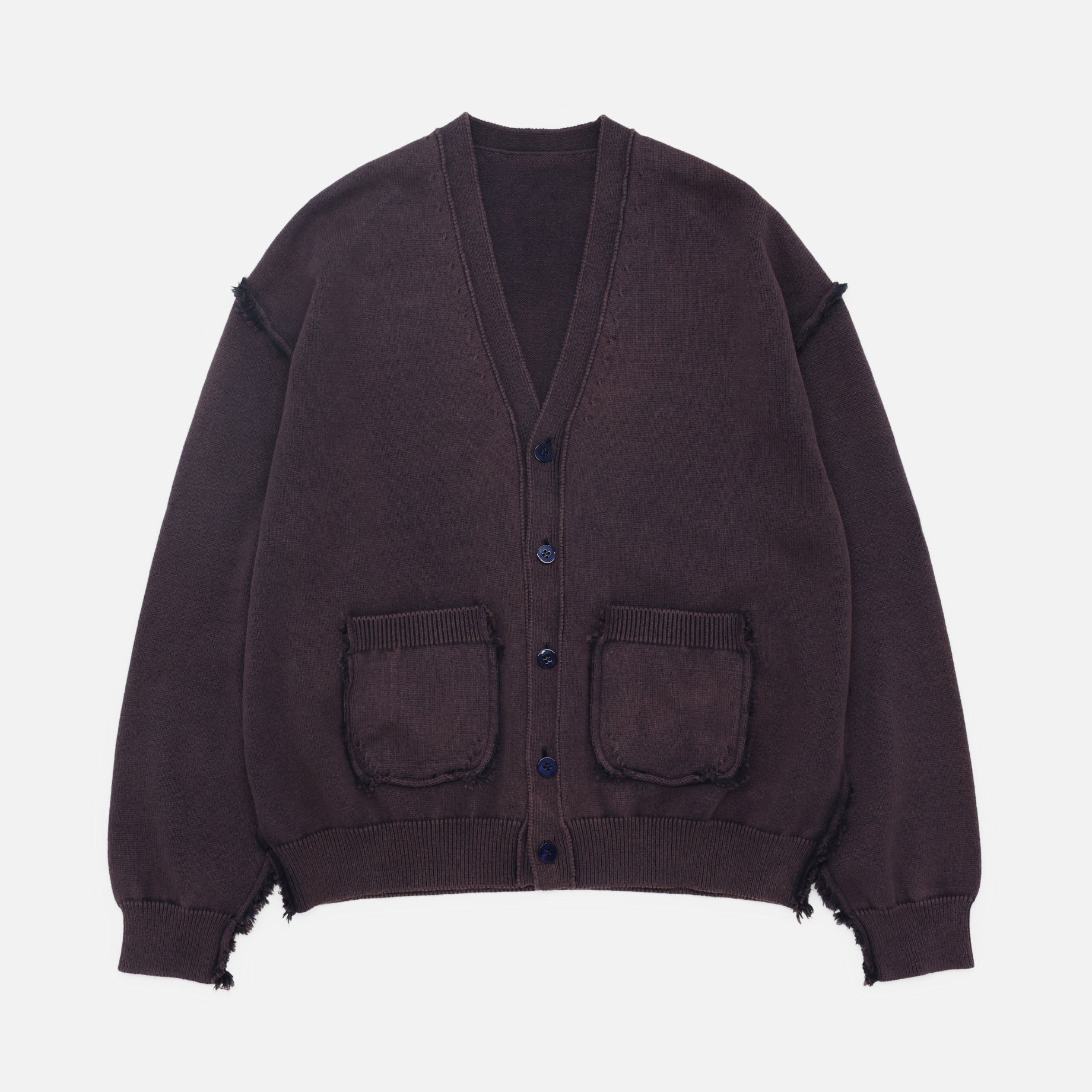 COTTON KNIT CARDIGAN (DARK NAVY)