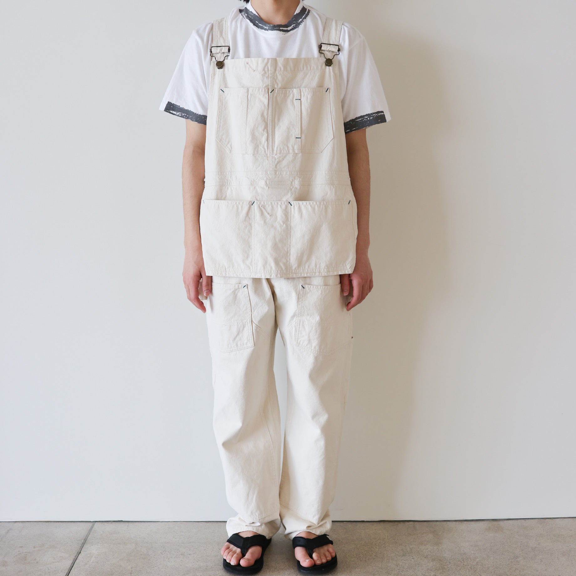OVERALLS - 10OZ COTTON CANVAS(OFF WHITE)