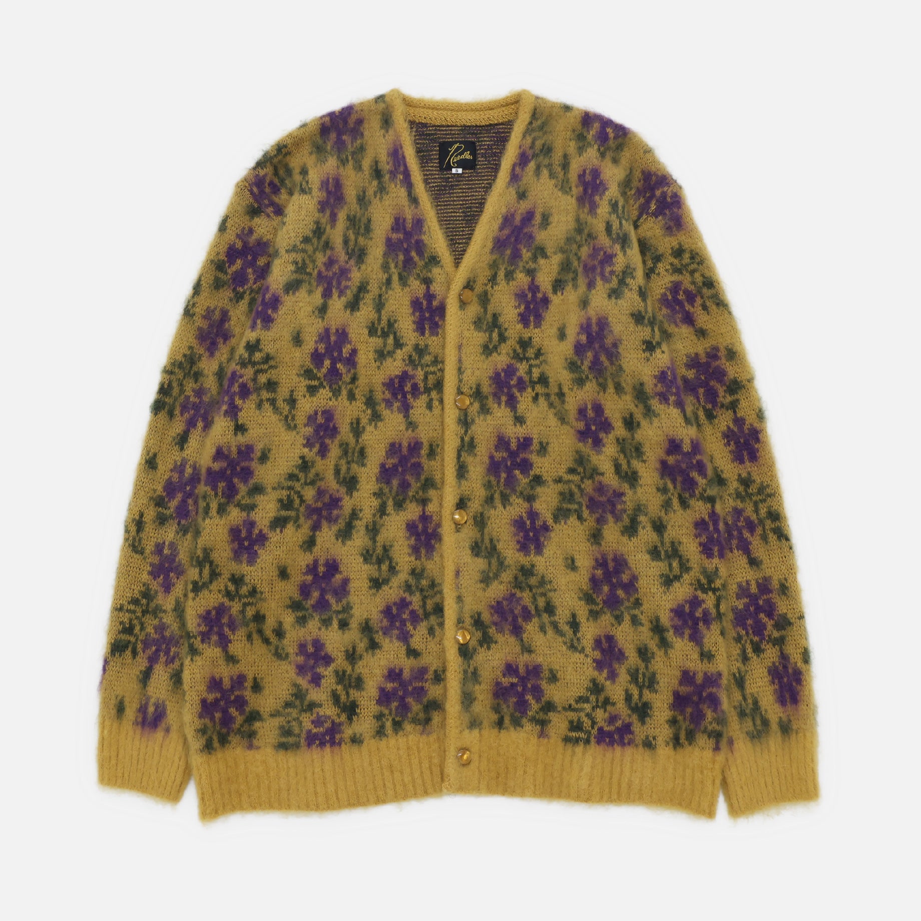 MOHAIR CARDIGAN - FLOWER(YELLOW)