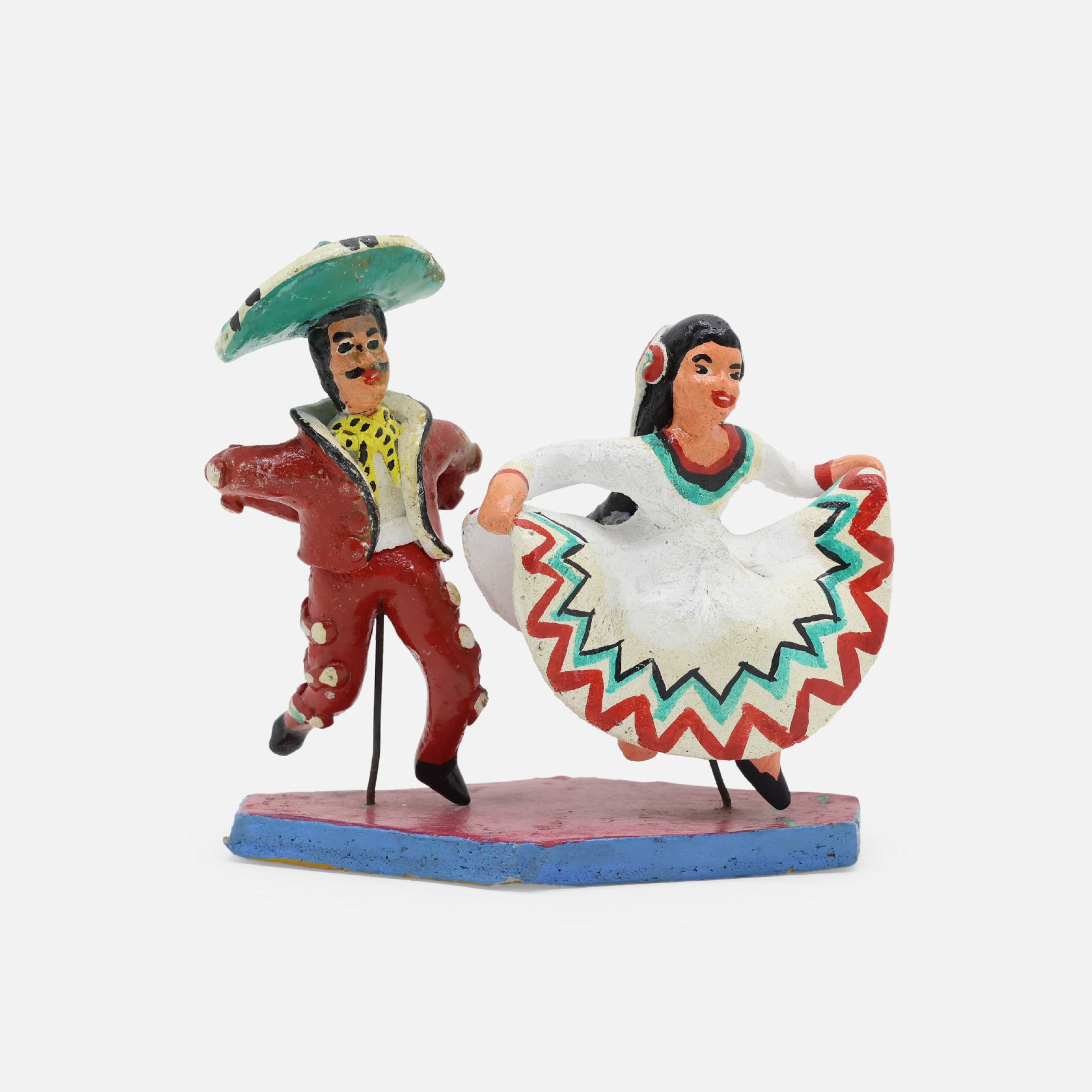 VINTAGE FOLK ART POTTERY FIGURE(DANCER)