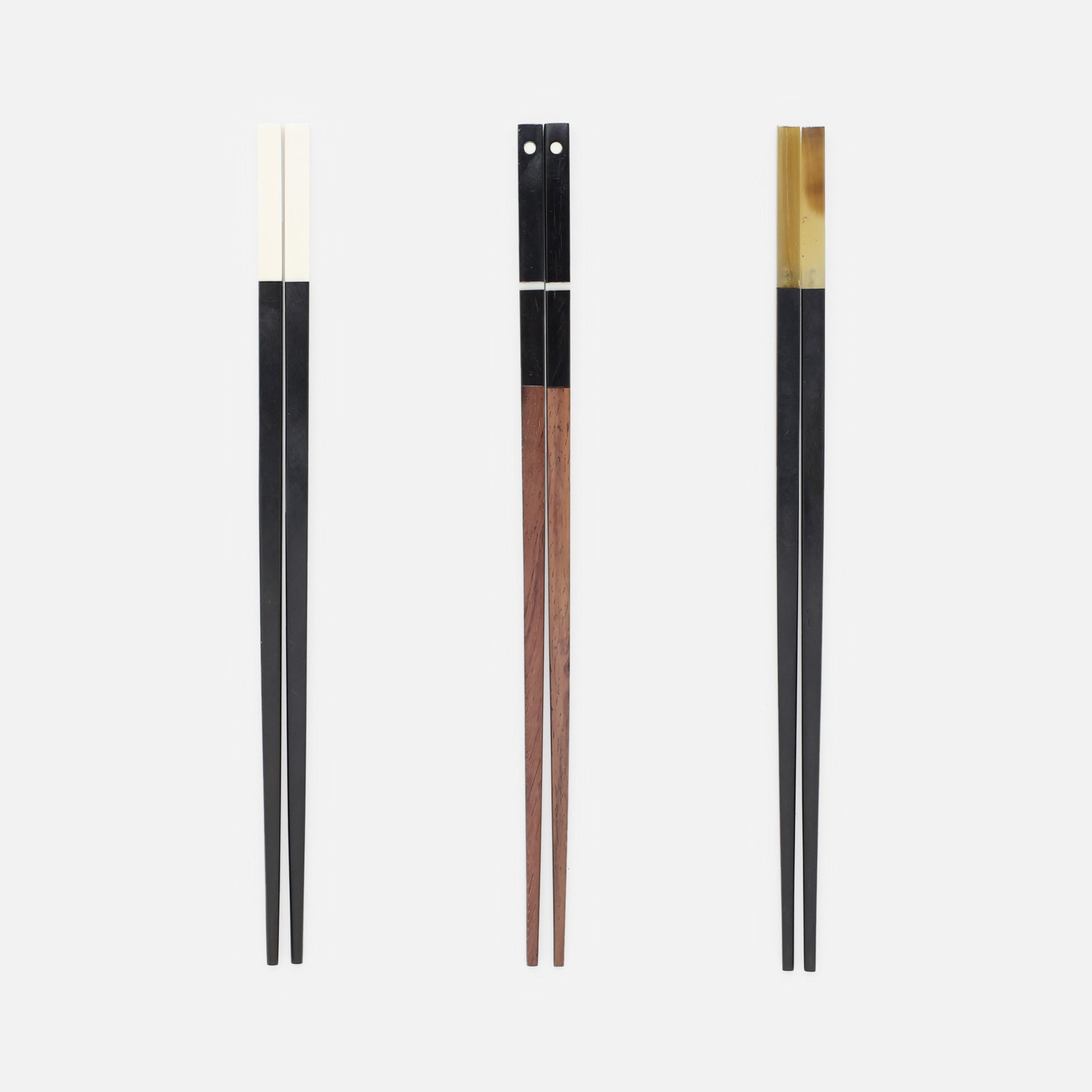 SARAH PETHERICK SQUARE CHOPSTICKS - ROSEWOOD / BALCK(WHITE DOT)