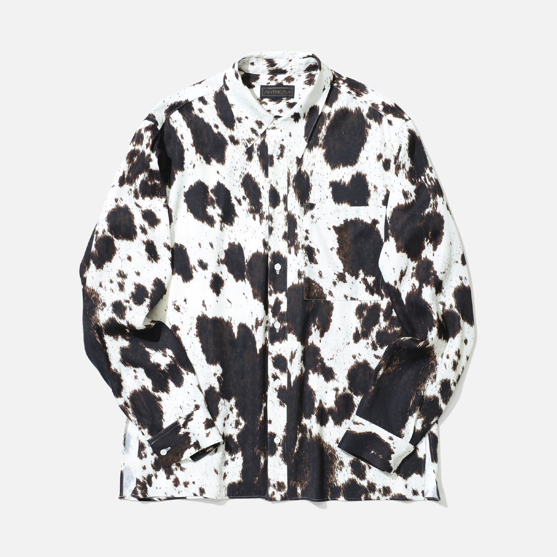 LAYER PATTERN PRINTED SHIRTS (FOG WHITE)