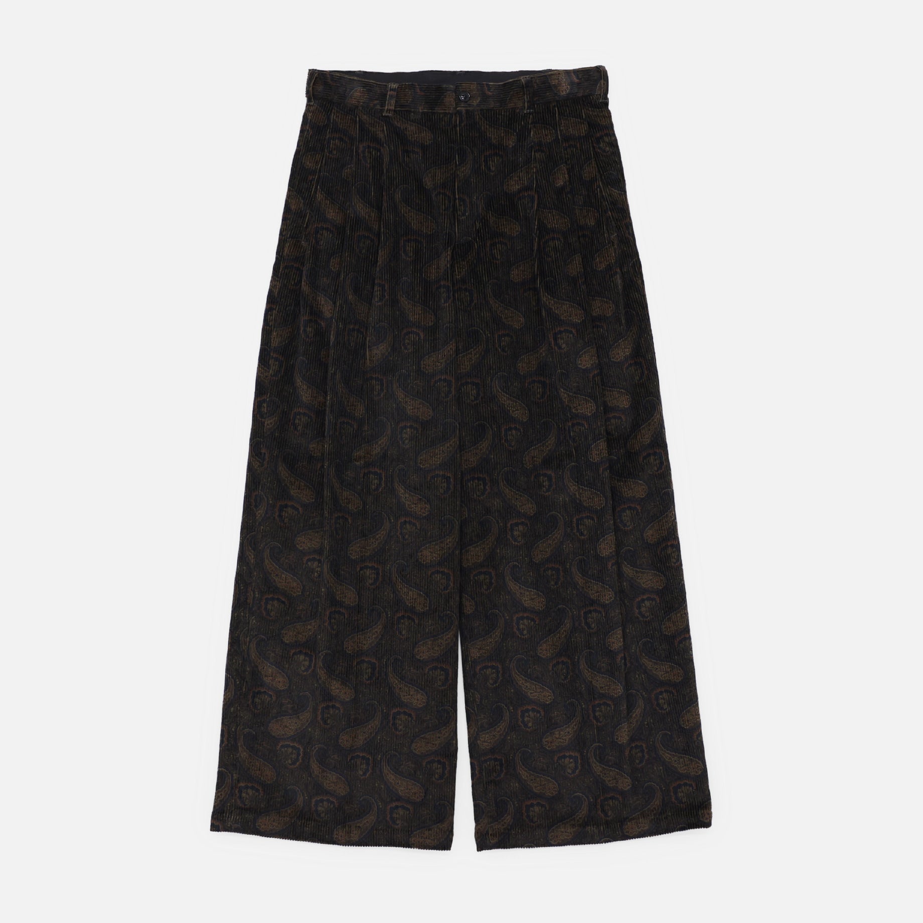 TUCKED WIDE PANT - 8W CORD / PAISLEY(BLACK)