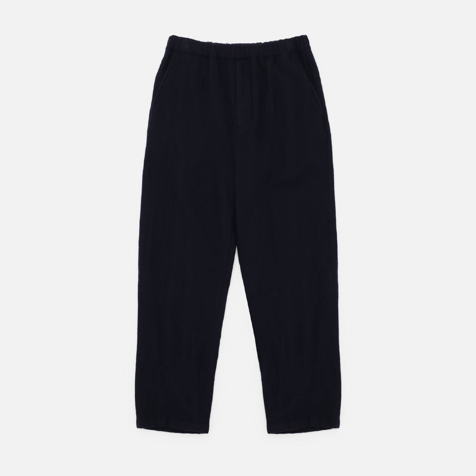 BROCHURE WOOL EASY PANTS NAVY 即完品