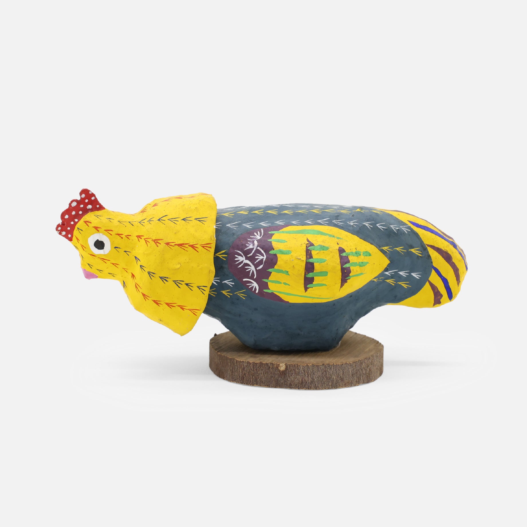 VINTAGE JAPANESE FOLK ART RYUKYU HARIKO(CHICKEN)